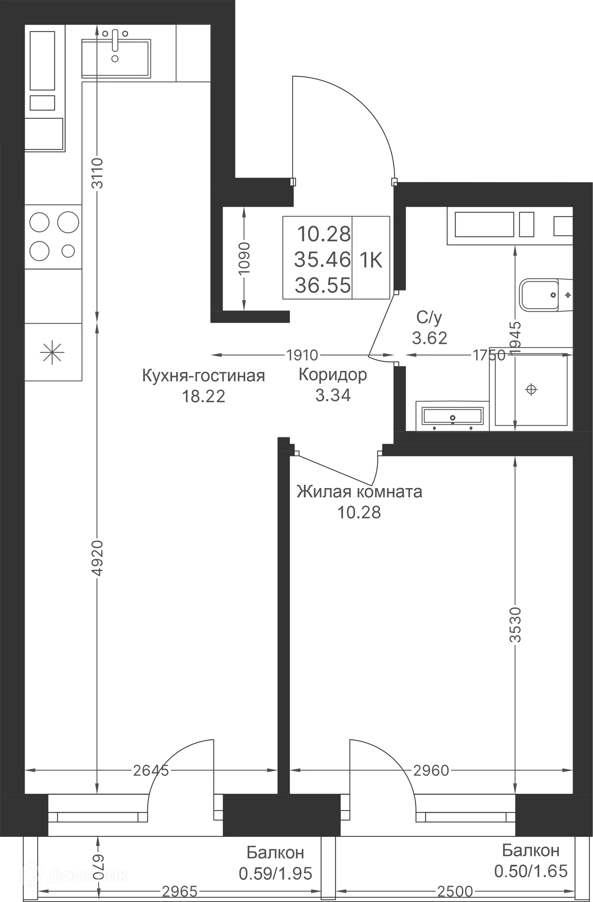 Фото квартиры в ЖК Мой Ритм