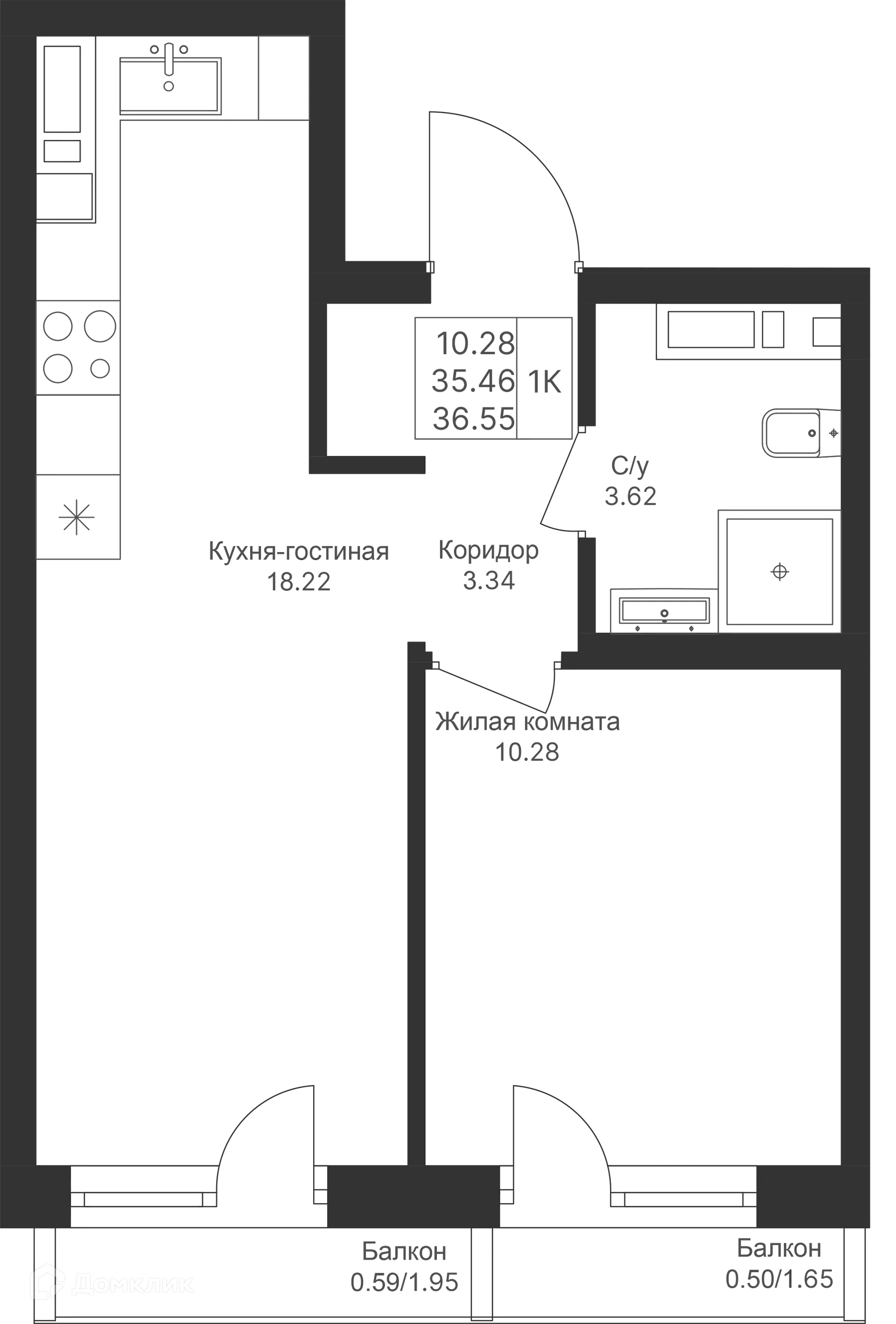 Фото квартиры в ЖК Мой Ритм