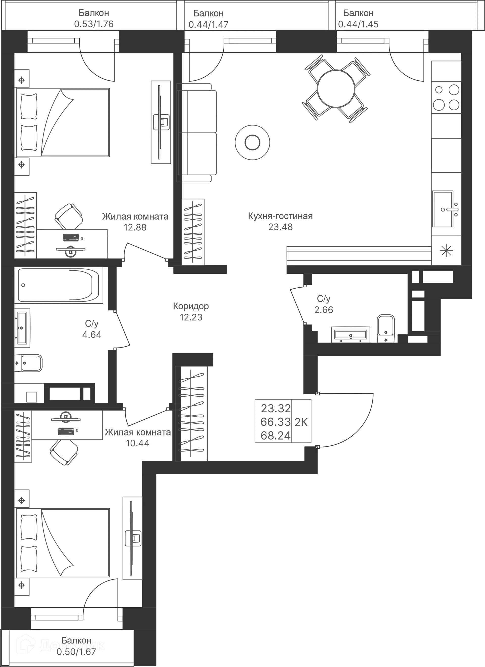 Фото квартиры в ЖК Мой Ритм