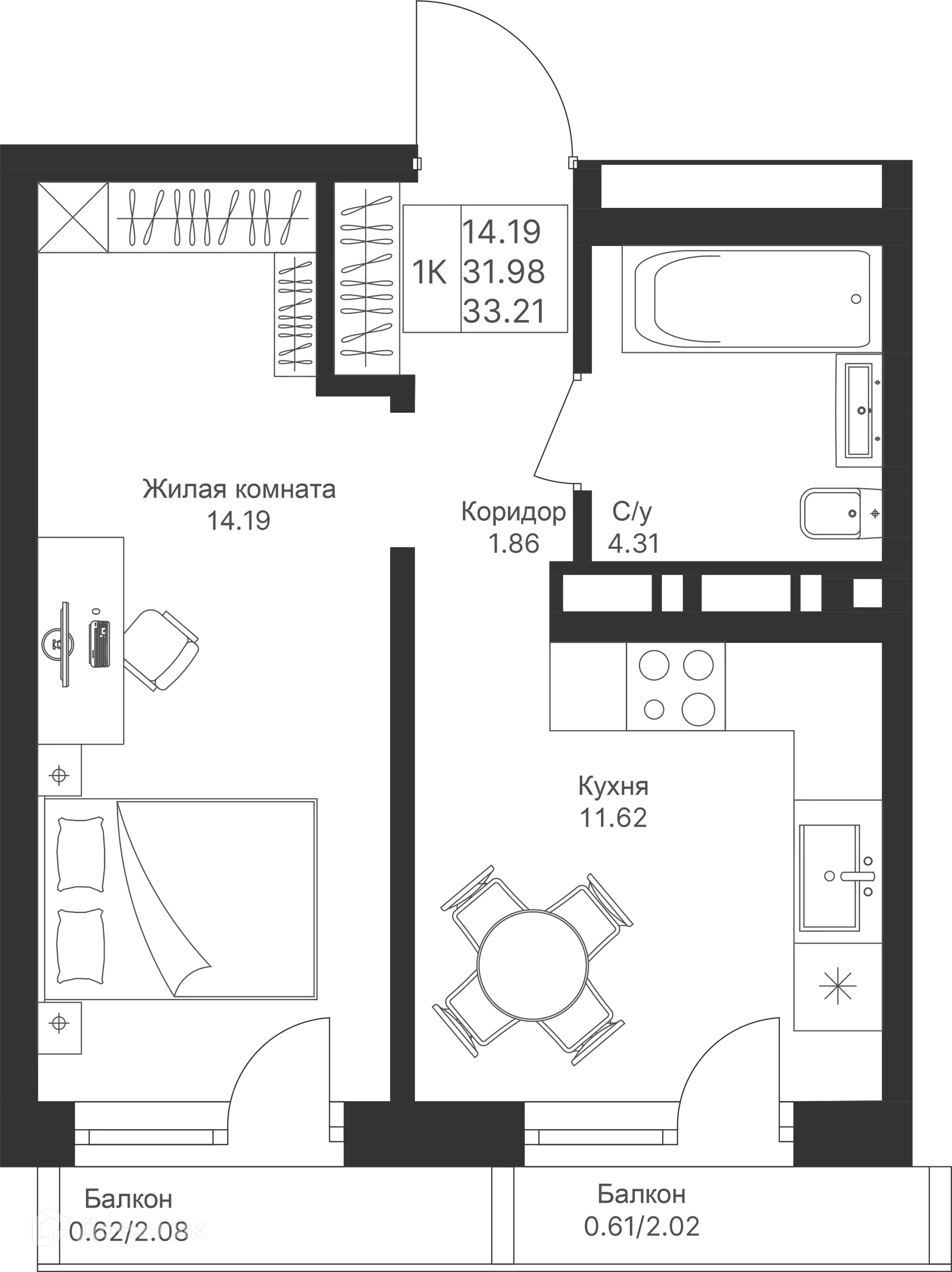 Фото квартиры в ЖК Мой Ритм