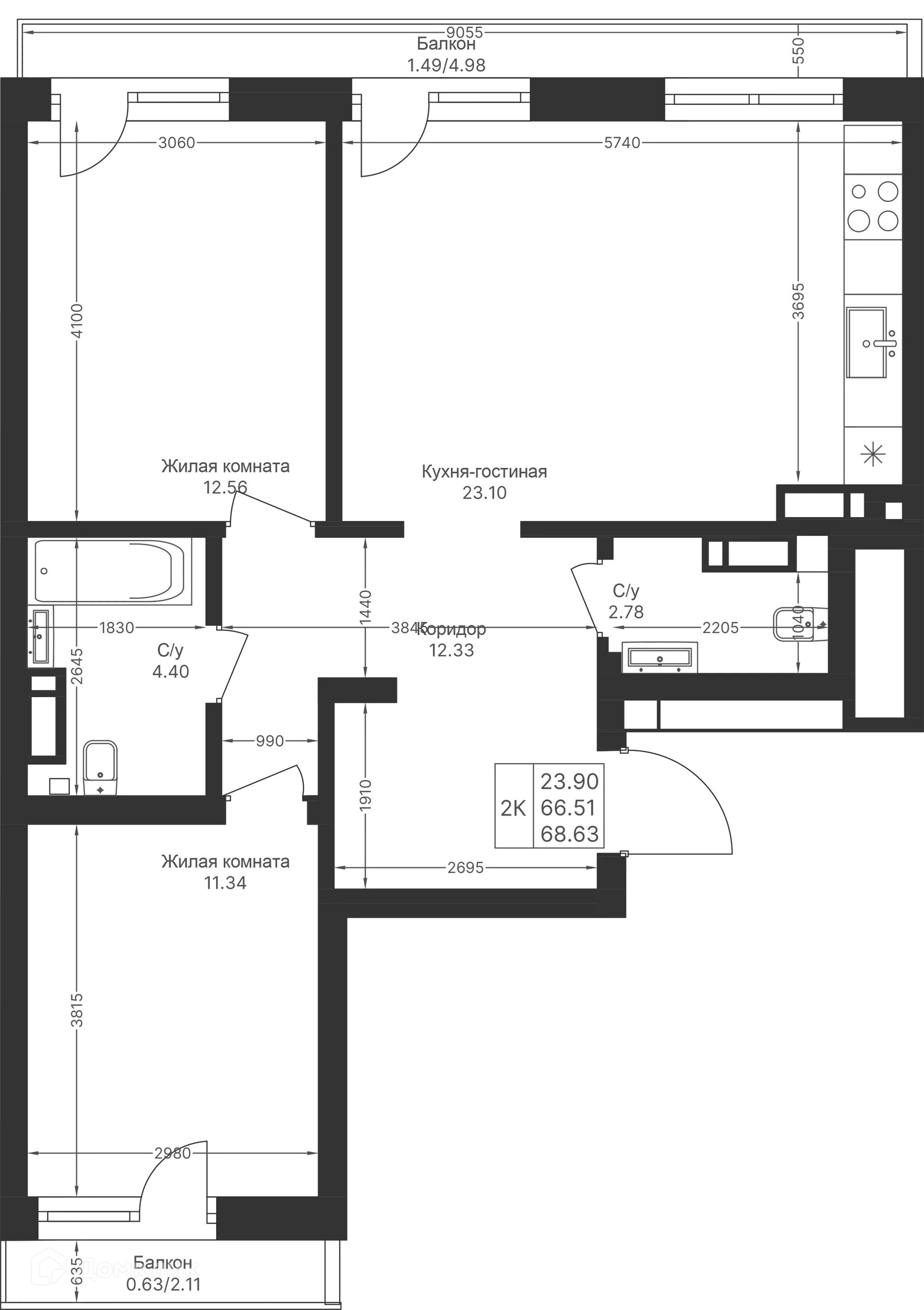 Фото квартиры в ЖК Мой Ритм