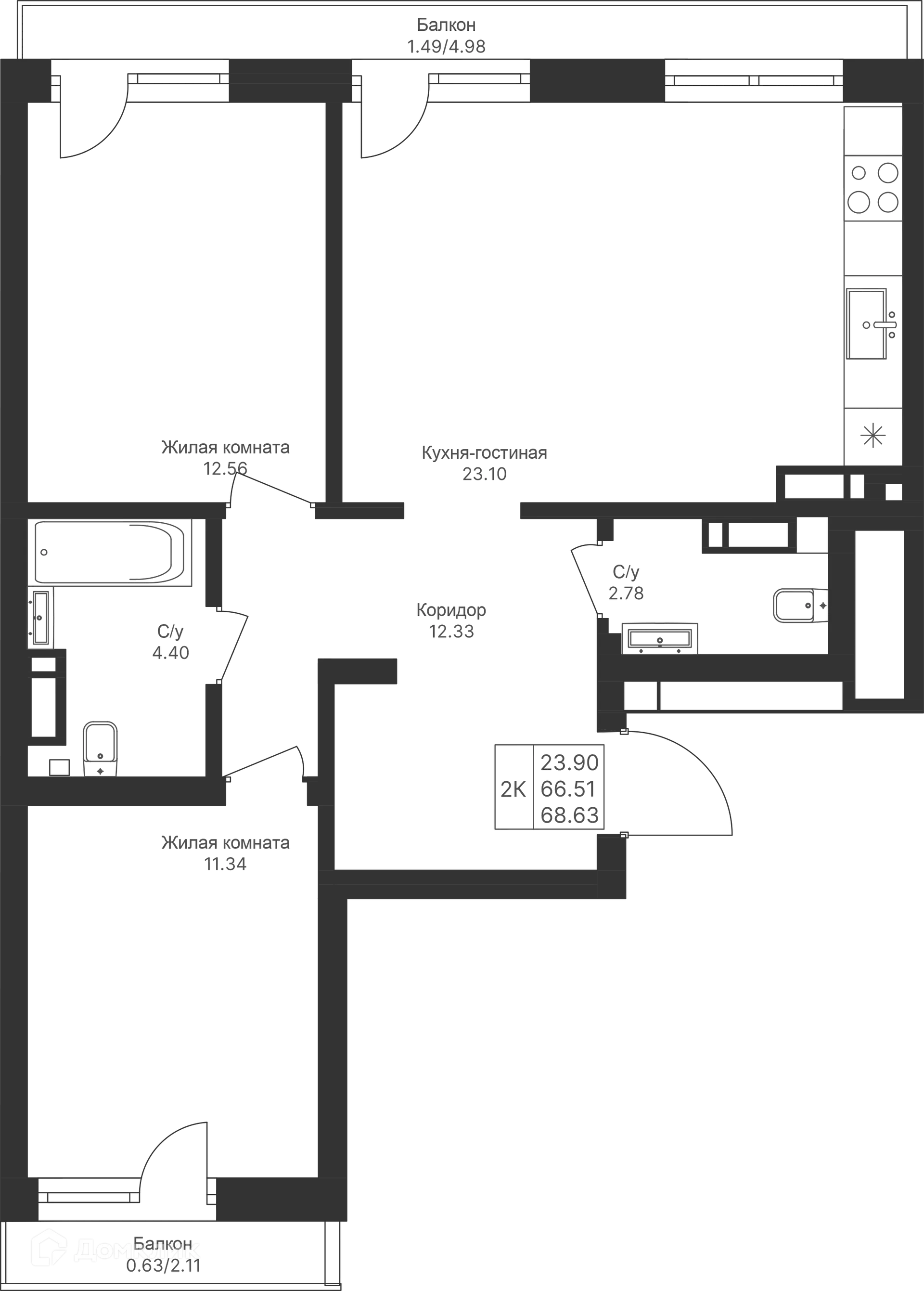 Фото квартиры в ЖК Мой Ритм