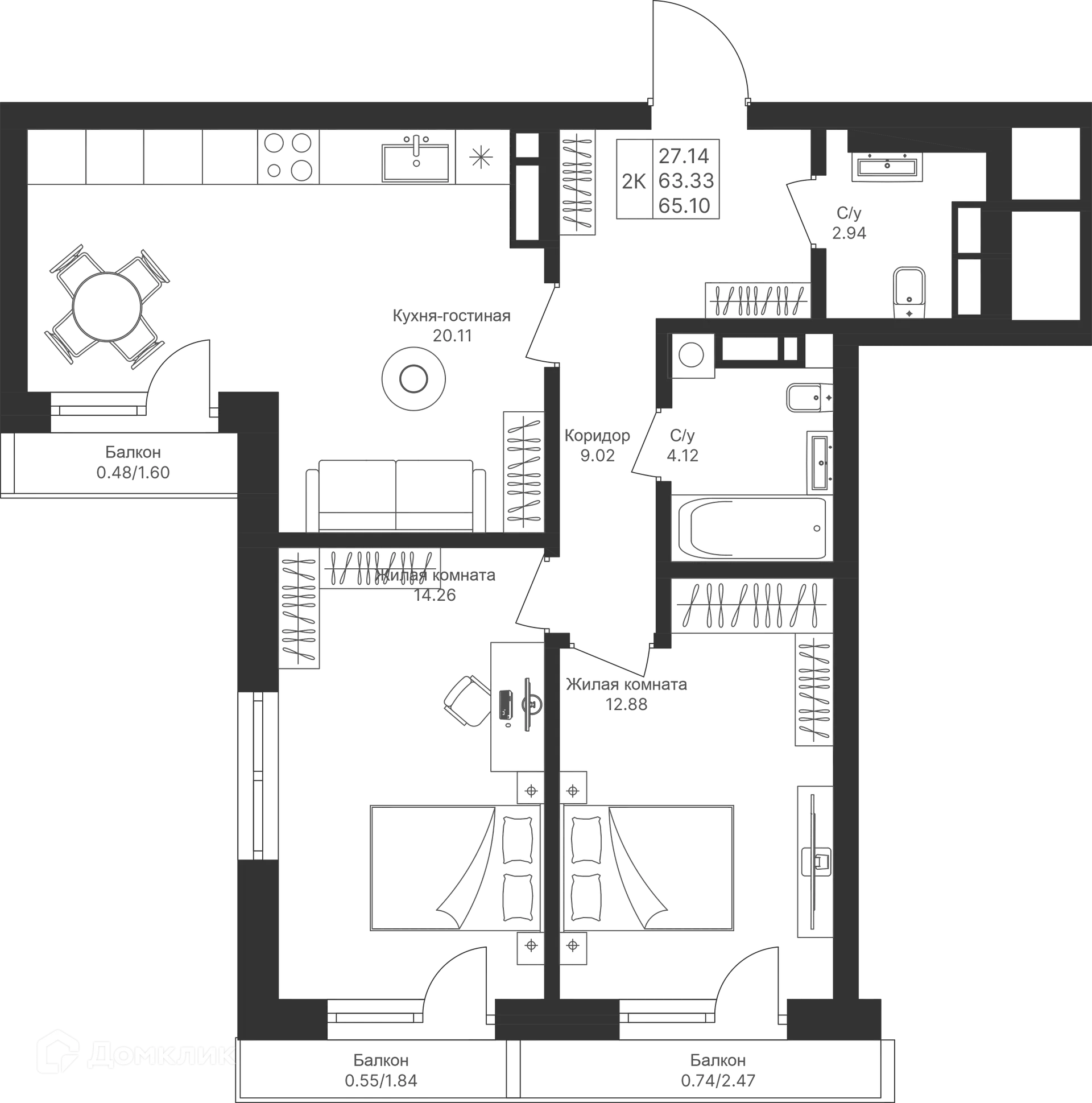 Фото квартиры в ЖК Мой Ритм