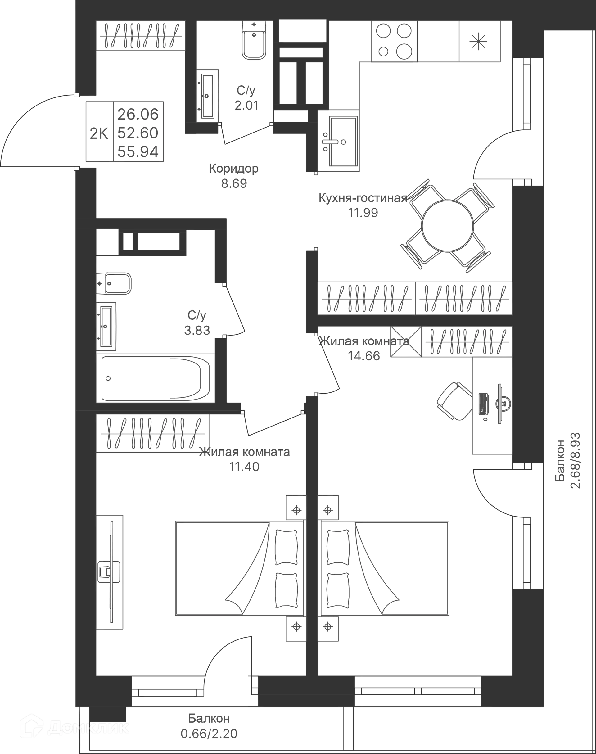 Фото квартиры в ЖК Мой Ритм