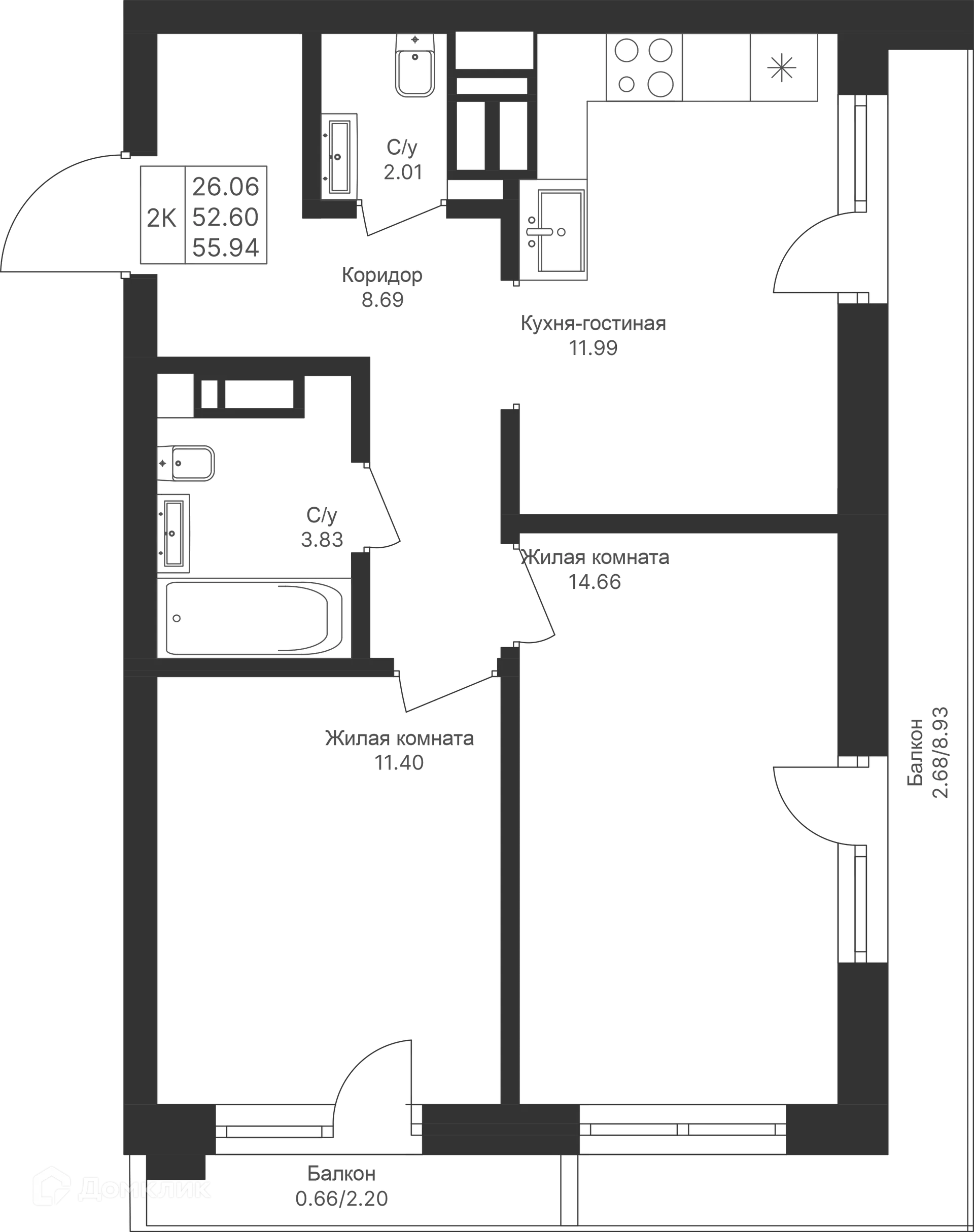 Фото квартиры в ЖК Мой Ритм