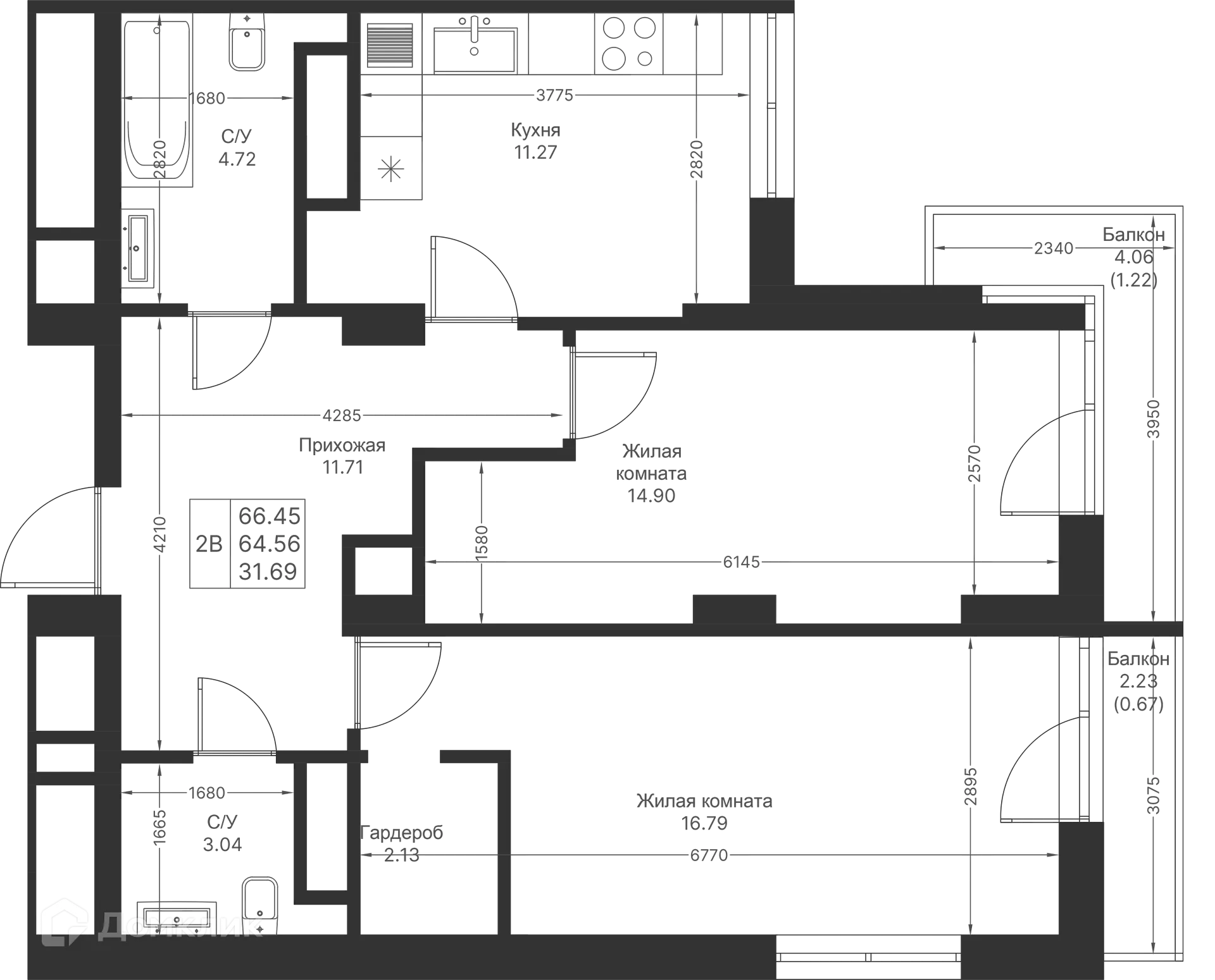 Фото квартиры в ЖК Мой Ритм