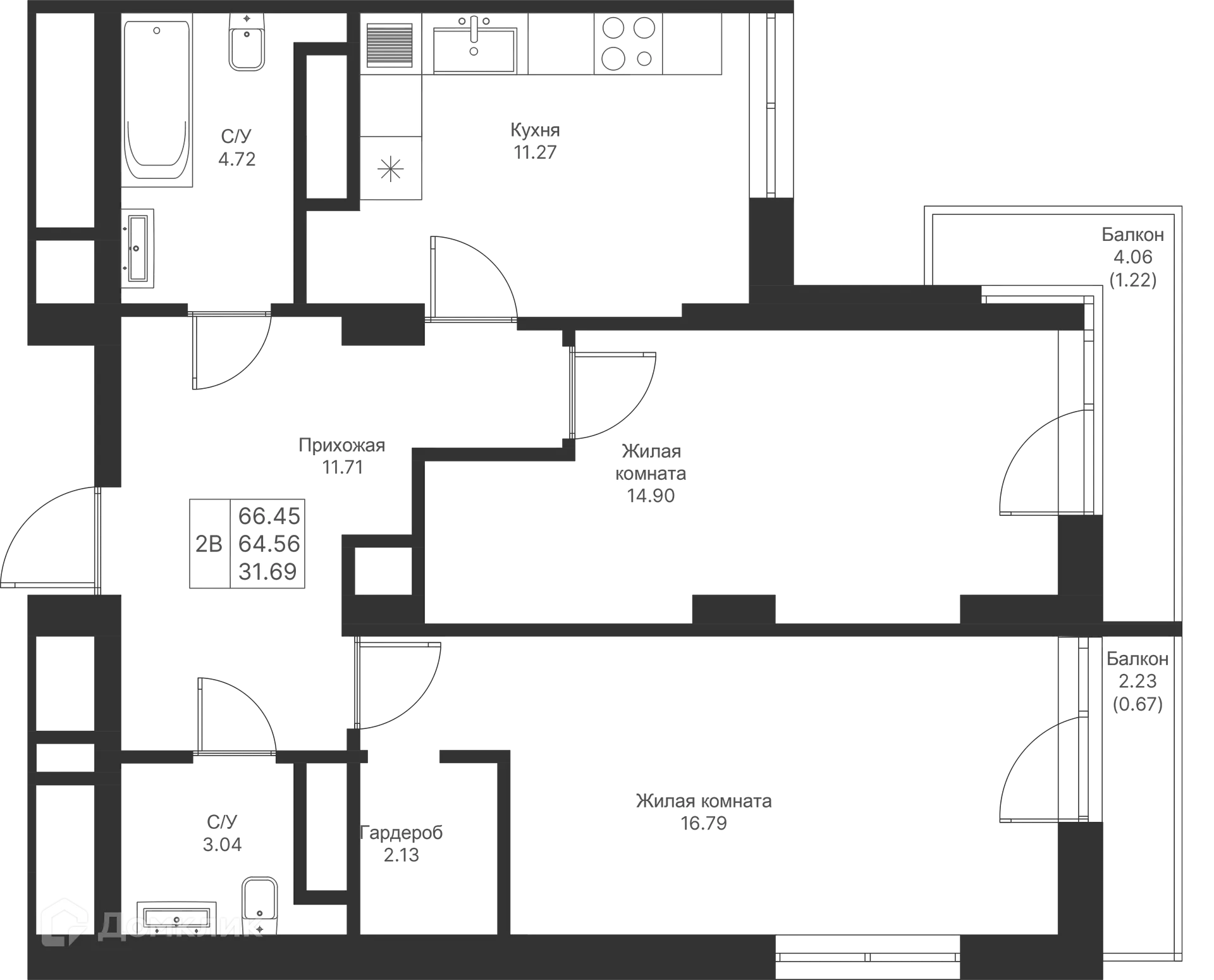 Фото квартиры в ЖК Мой Ритм
