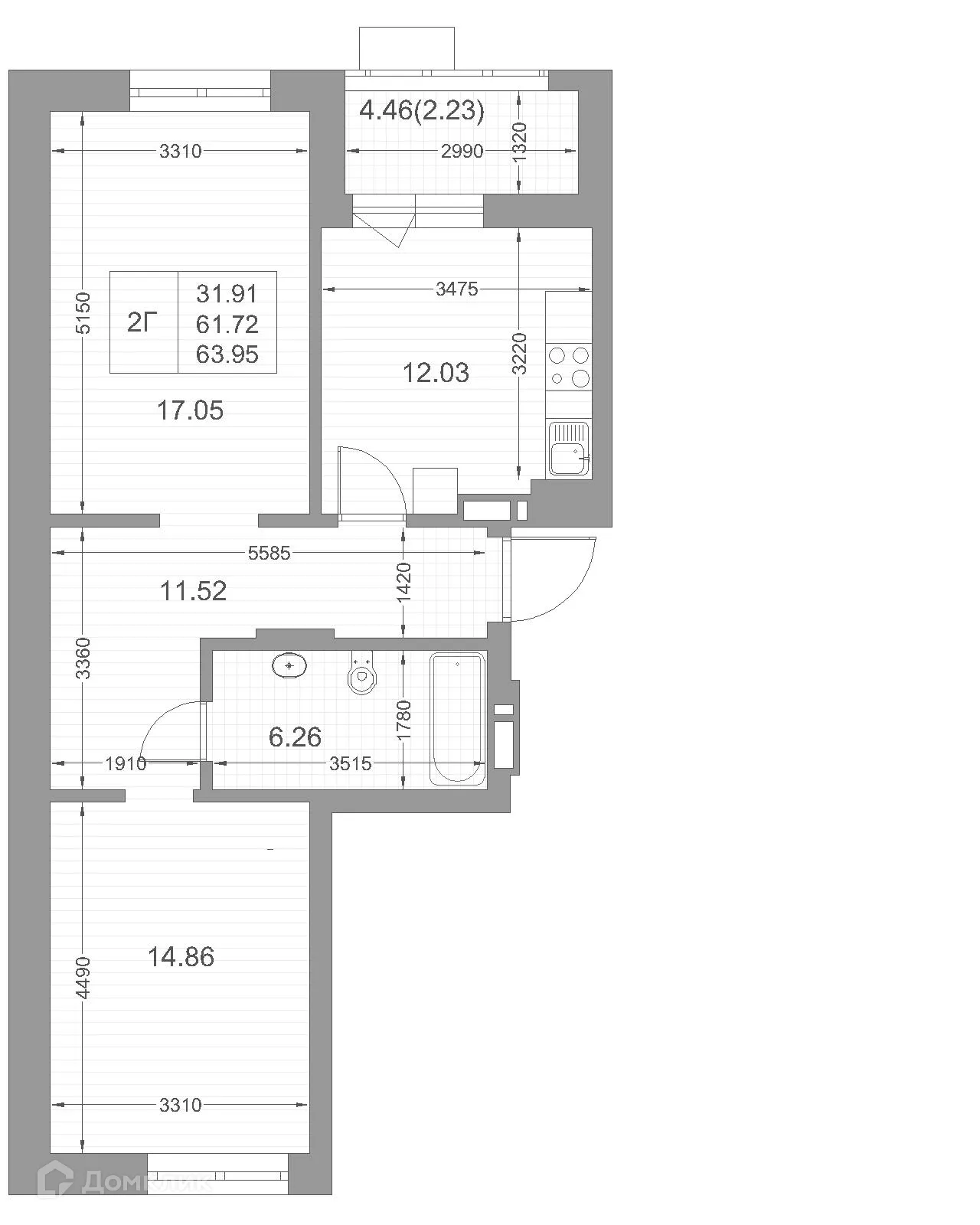 Фото квартиры в ЖК Мой Ритм