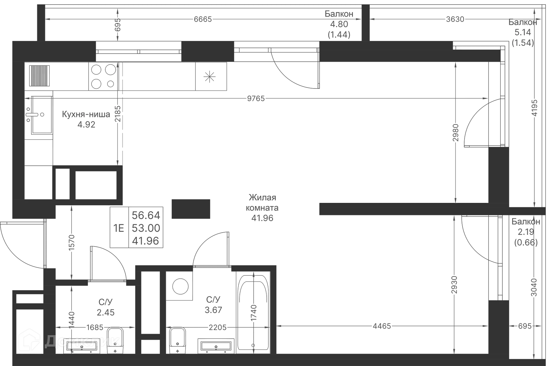Фото квартиры в ЖК Мой Ритм