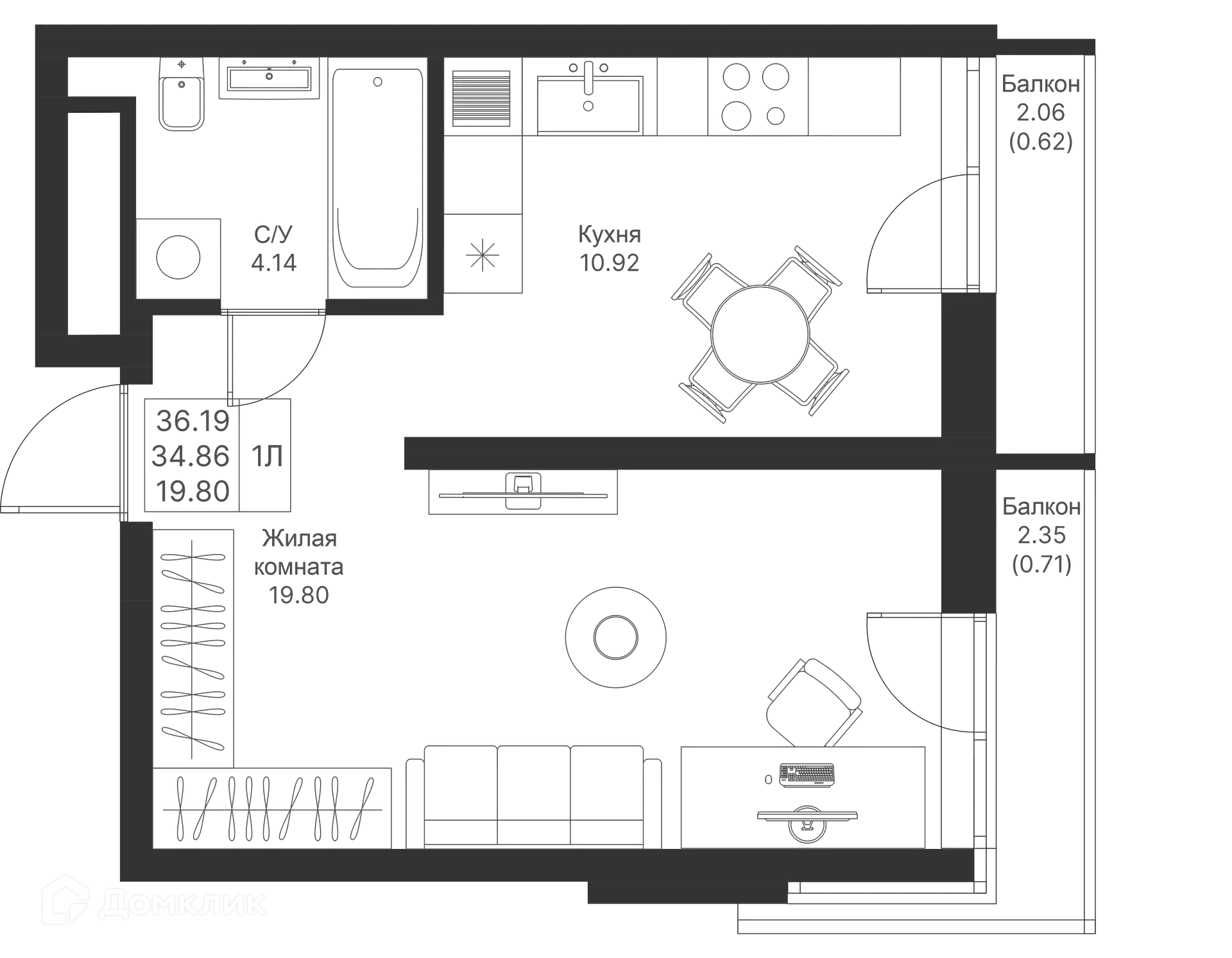 Фото квартиры в ЖК Мой Ритм