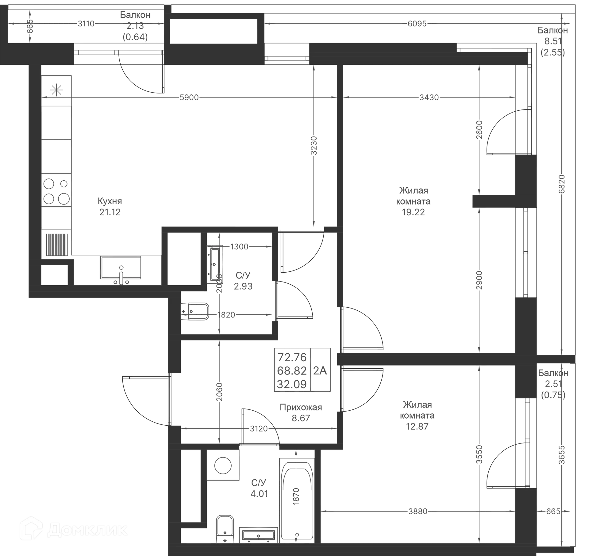 Фото квартиры в ЖК Мой Ритм