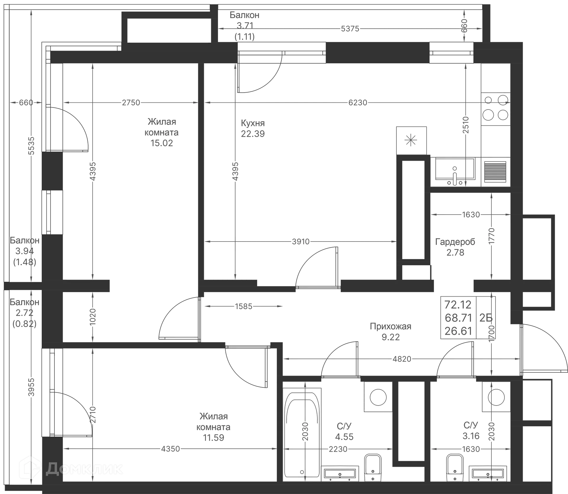 Фото квартиры в ЖК Мой Ритм