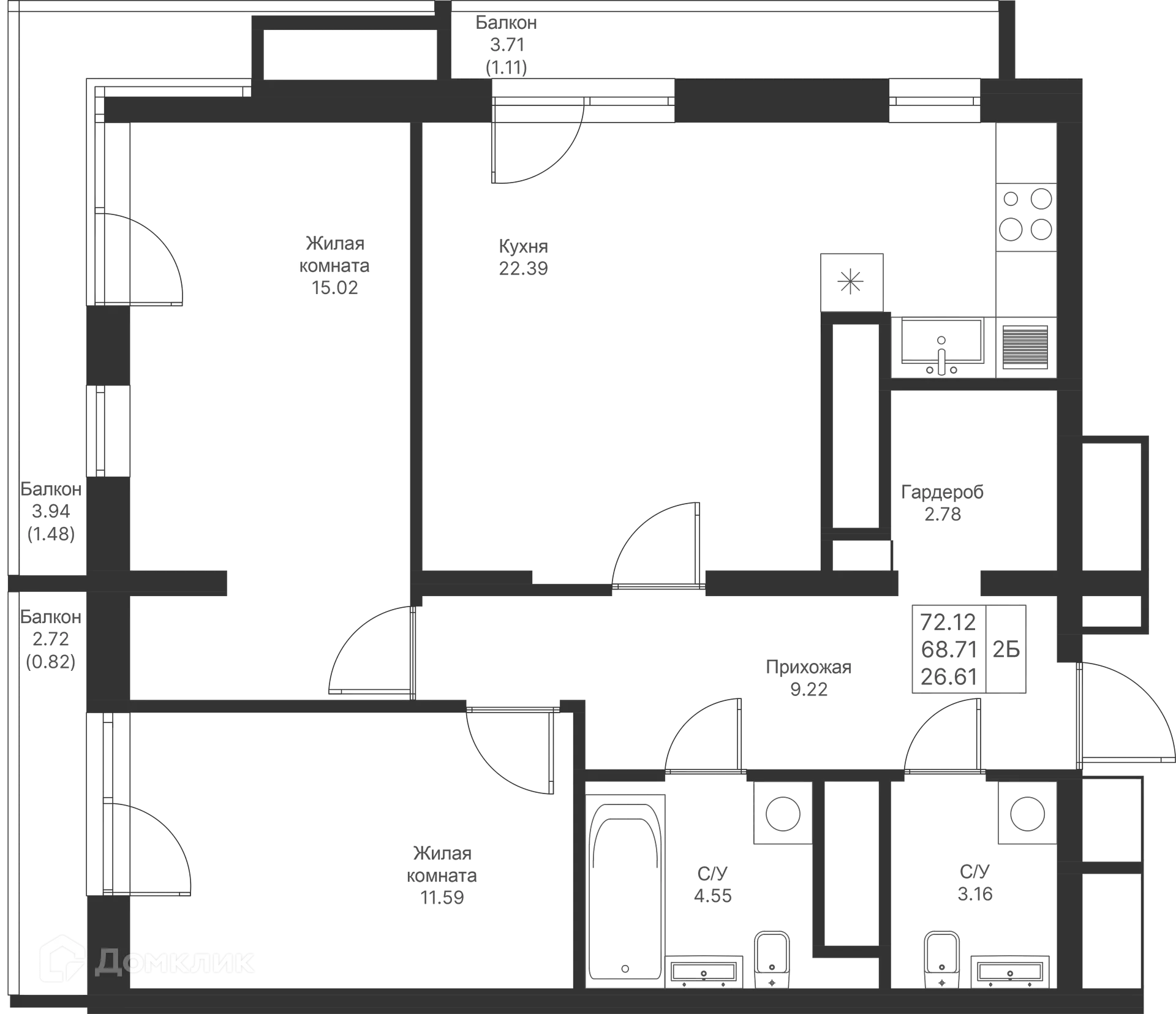 Фото квартиры в ЖК Мой Ритм