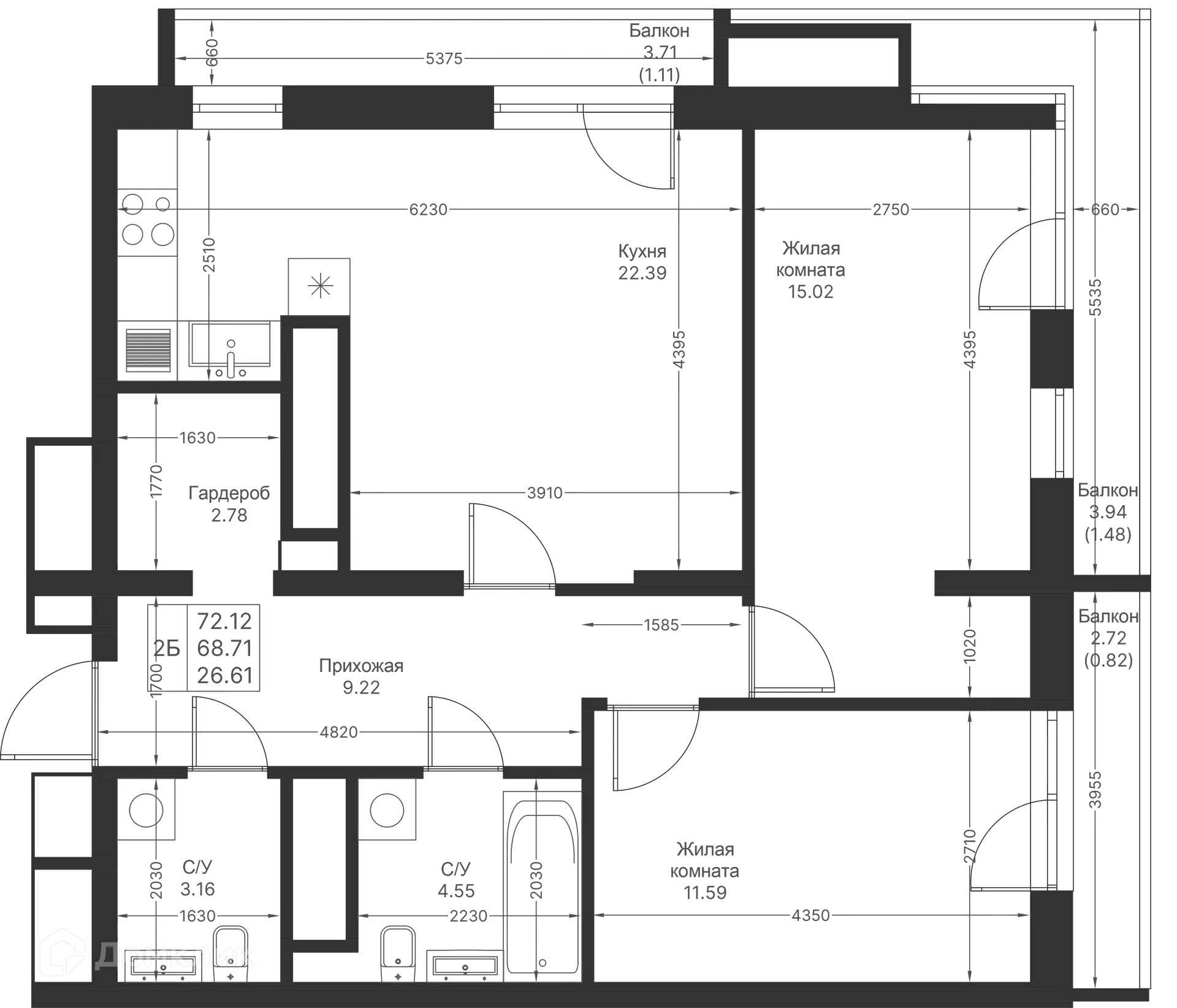 Фото квартиры в ЖК Мой Ритм