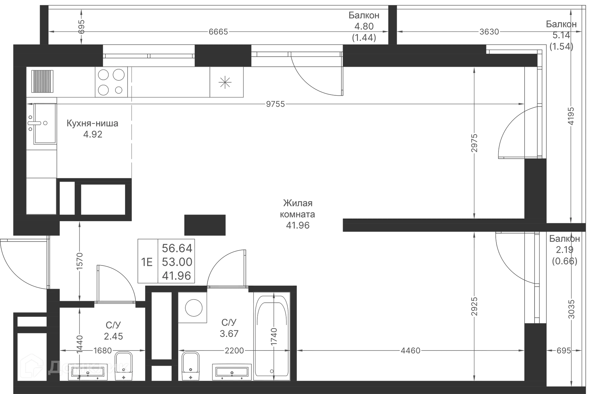 Фото квартиры в ЖК Мой Ритм