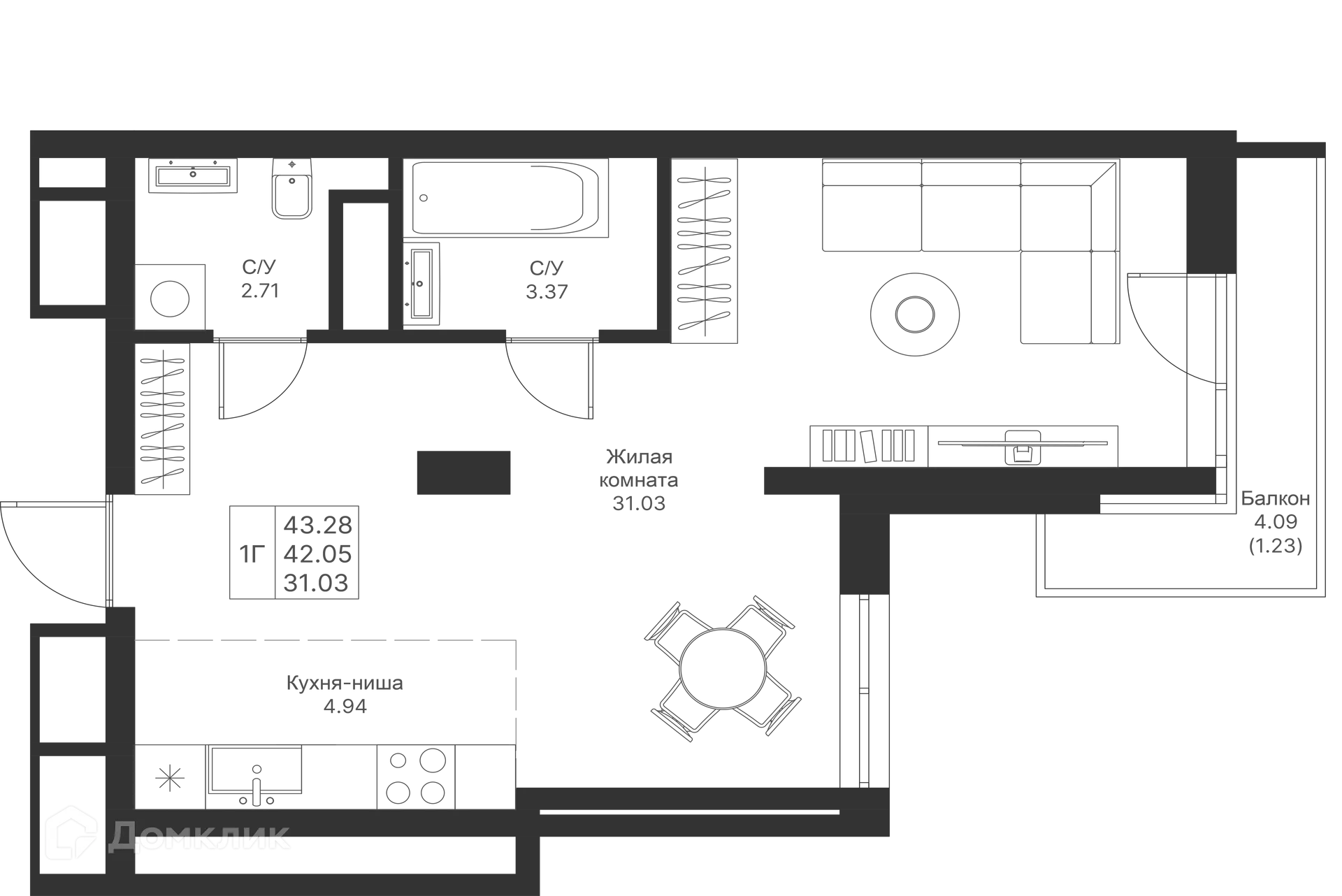 Фото квартиры в ЖК Мой Ритм