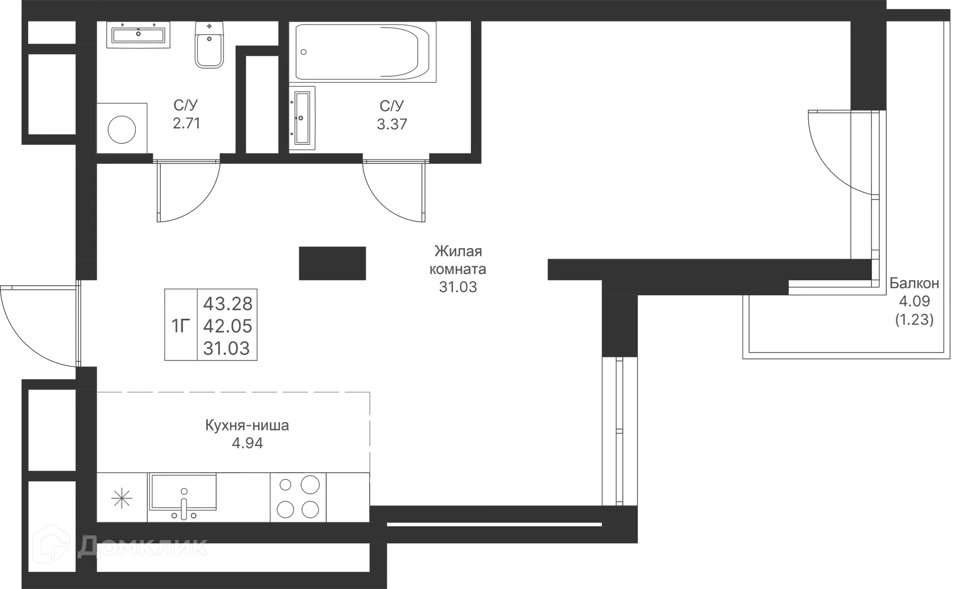 Фото квартиры в ЖК Мой Ритм