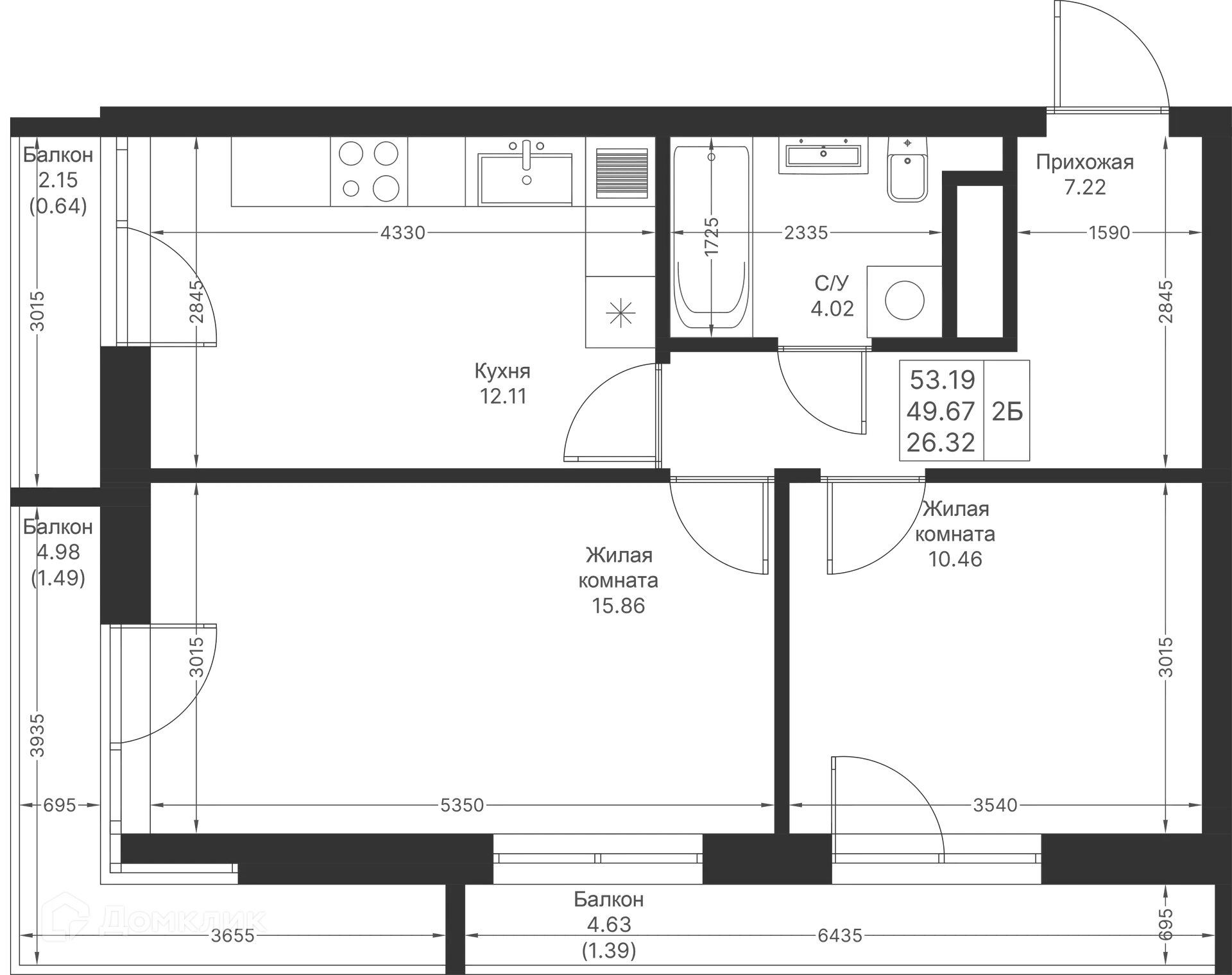 Фото квартиры в ЖК Мой Ритм