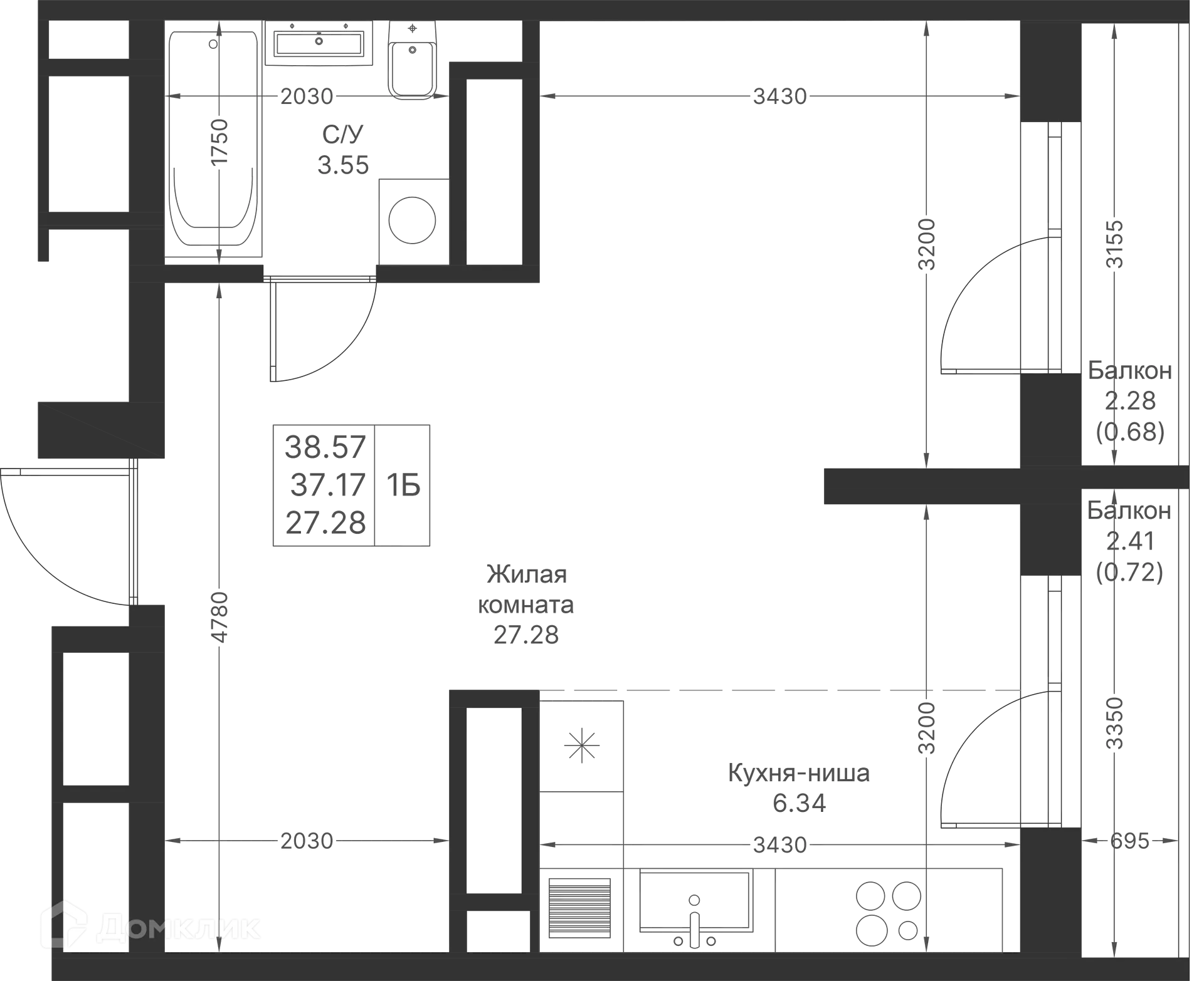 Фото квартиры в ЖК Мой Ритм