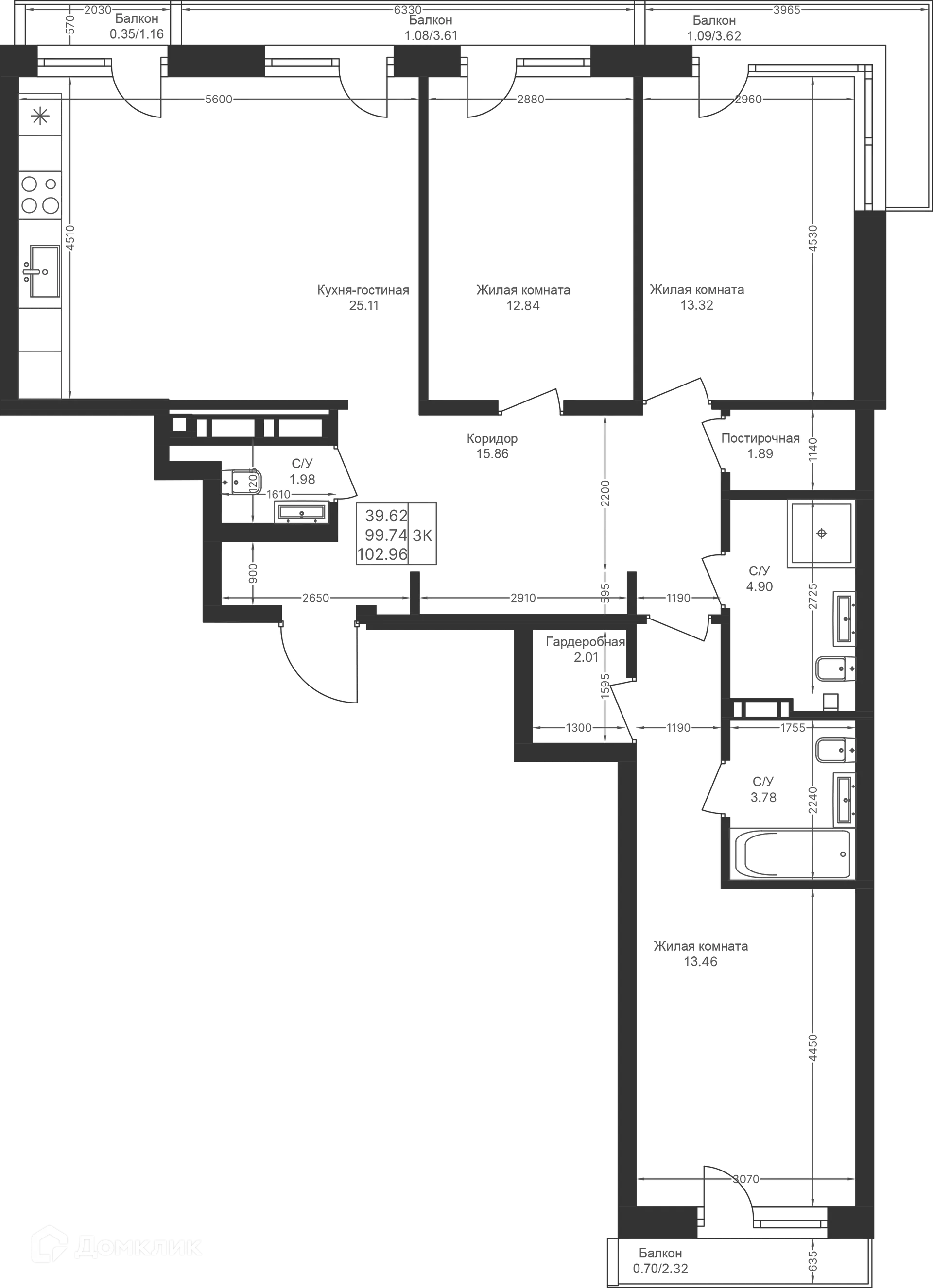 Фото квартиры в ЖК Мой Ритм