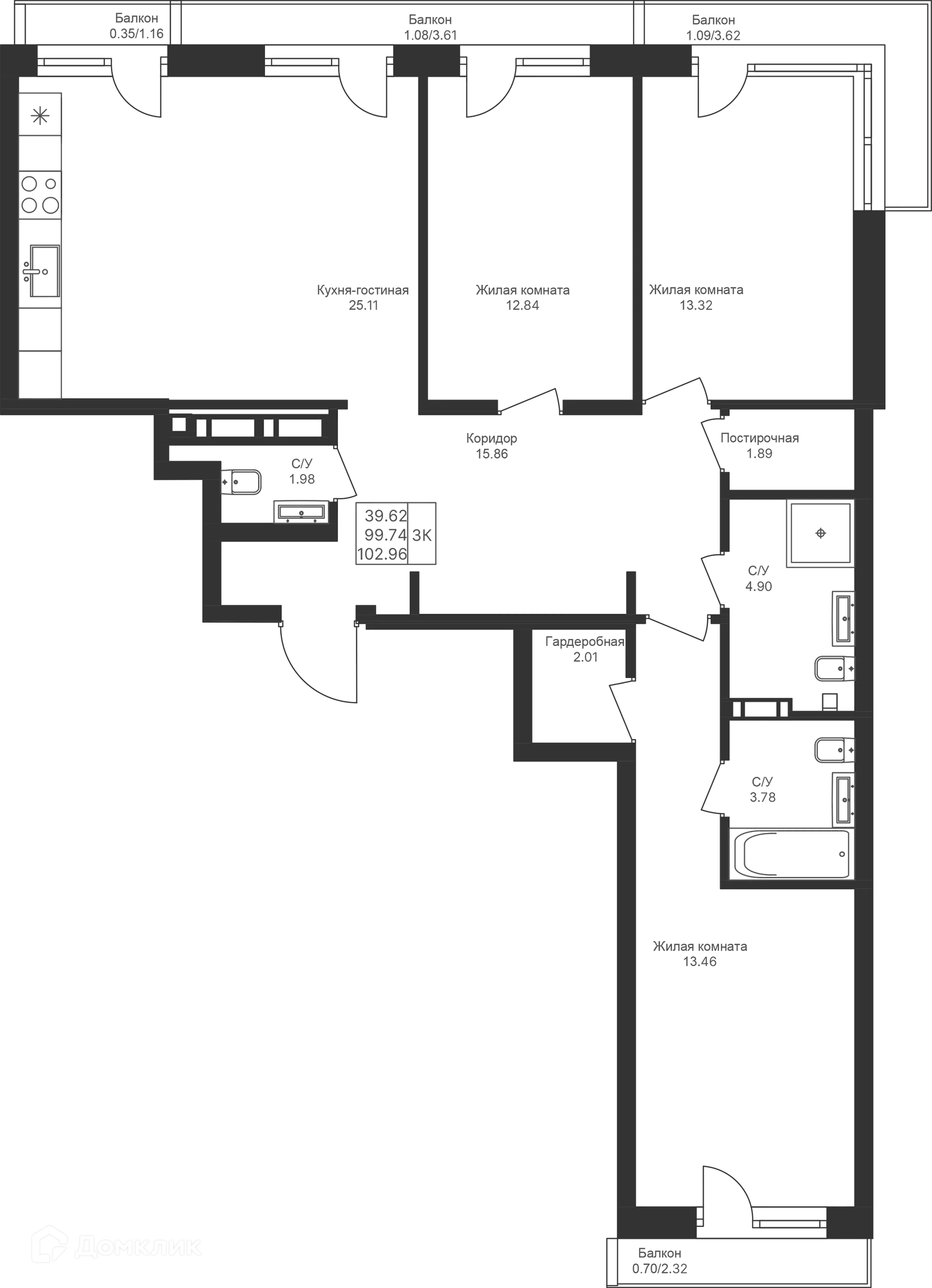 Фото квартиры в ЖК Мой Ритм