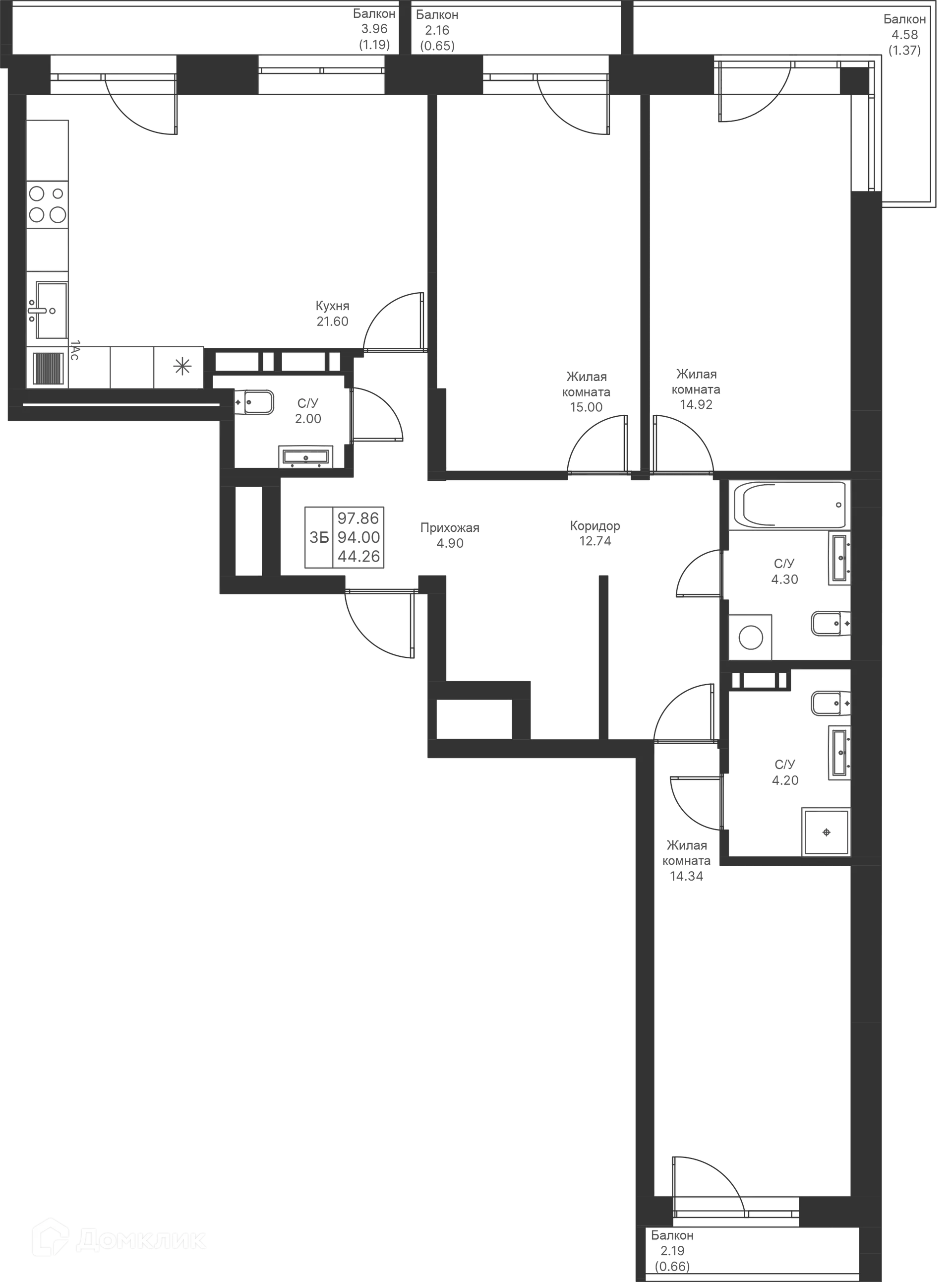 Фото квартиры в ЖК Мой Ритм