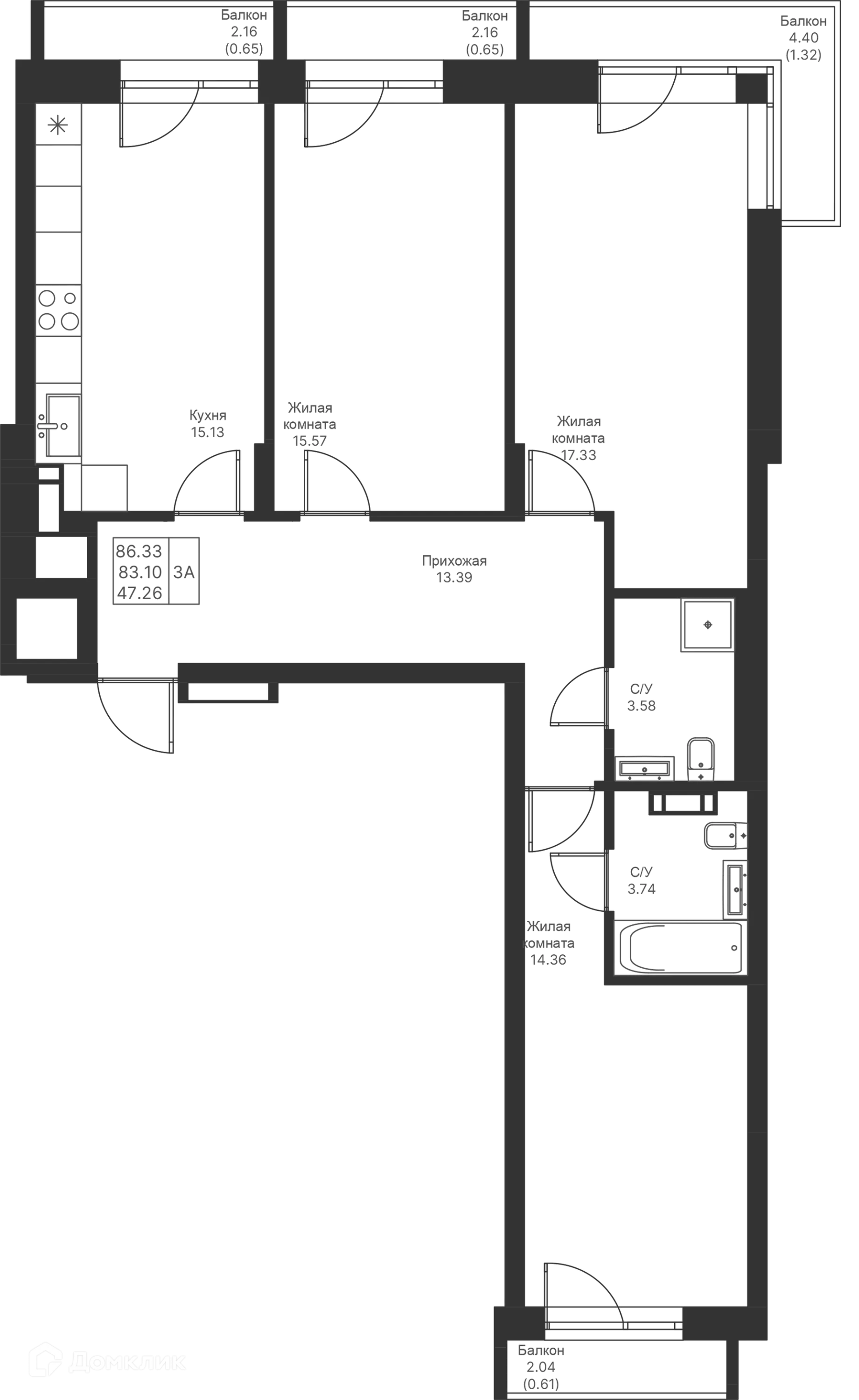 Фото квартиры в ЖК Мой Ритм