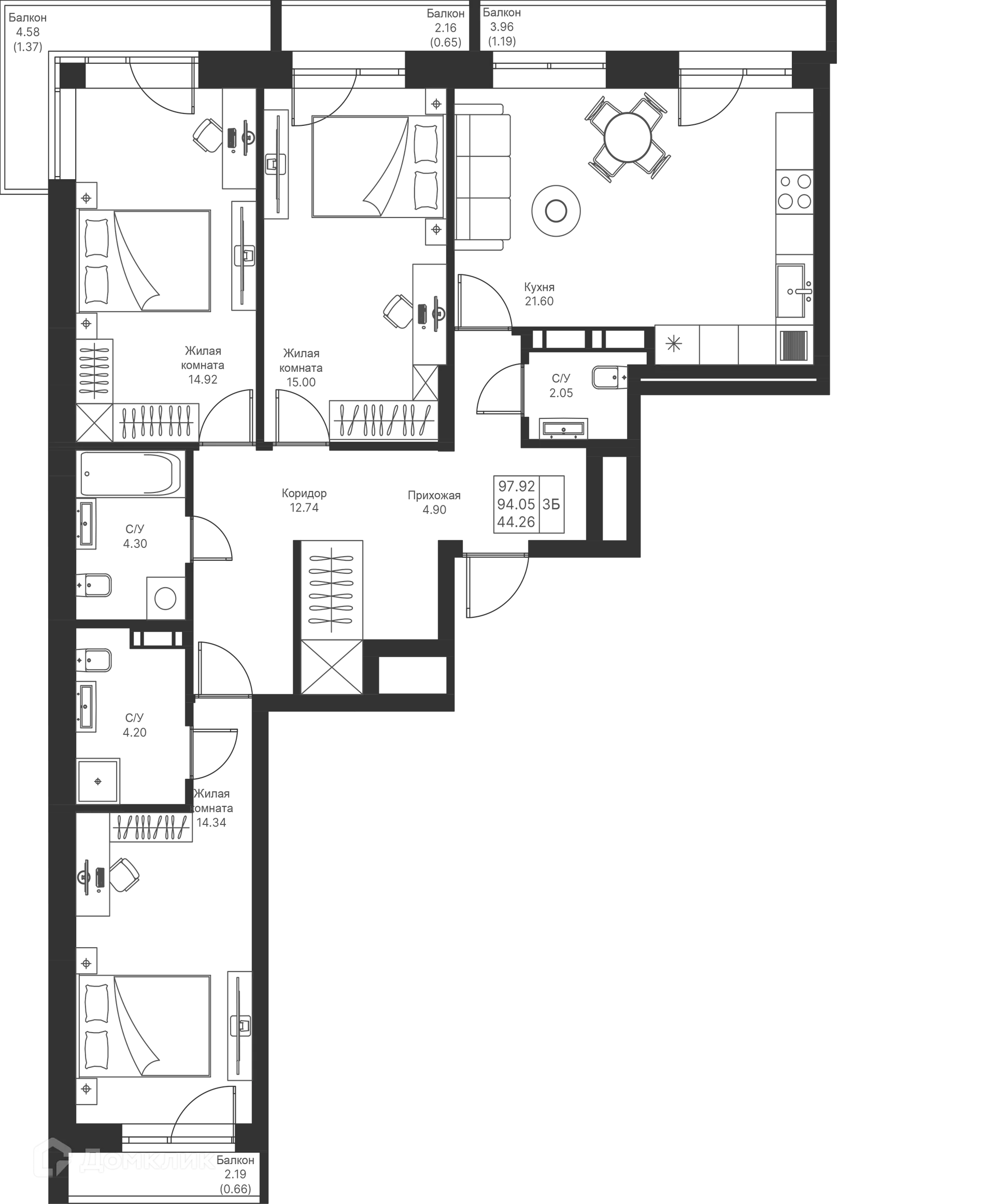 Фото квартиры в ЖК Мой Ритм