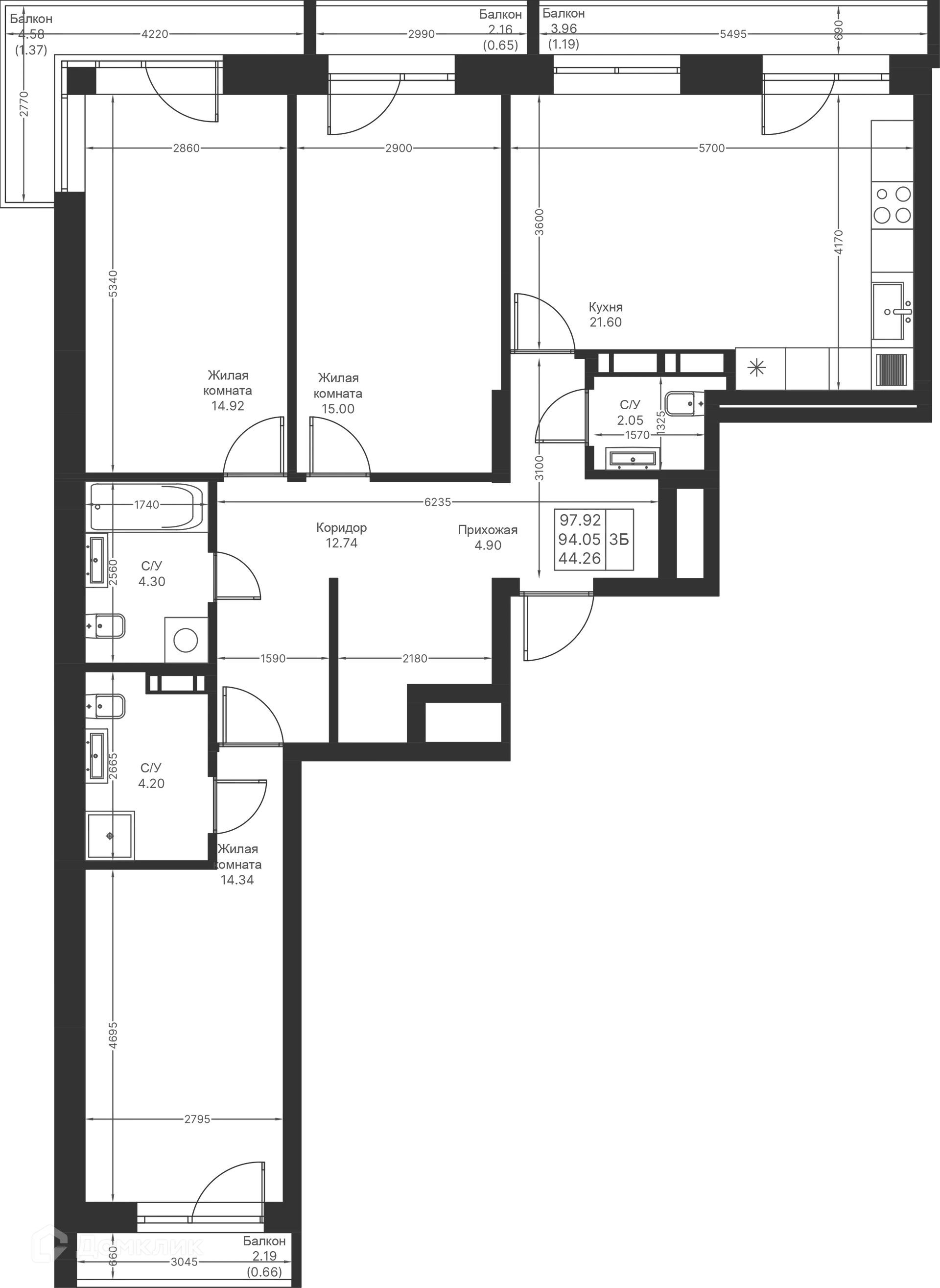 Фото квартиры в ЖК Мой Ритм