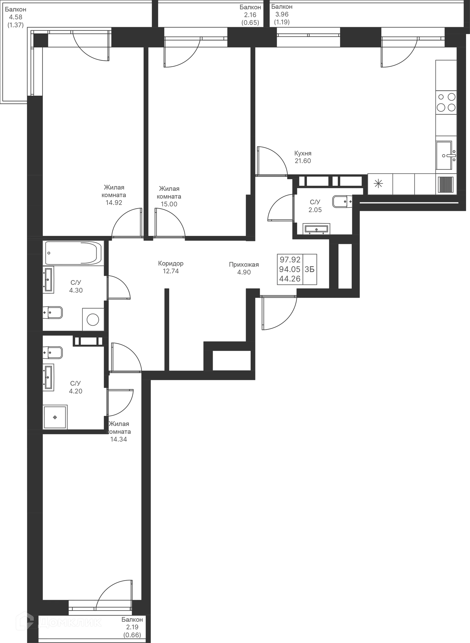 Фото квартиры в ЖК Мой Ритм