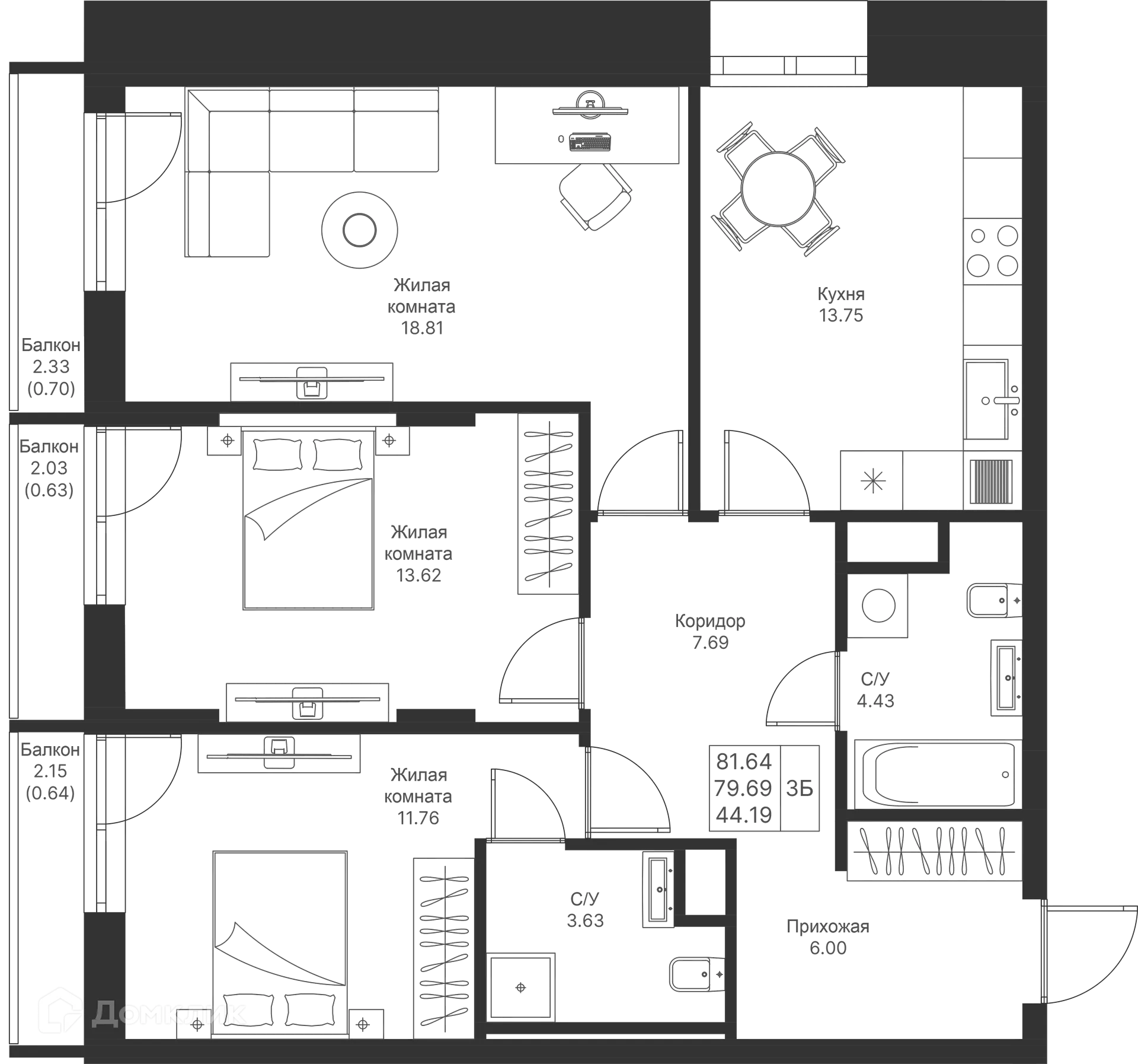 Фото квартиры в ЖК Мой Ритм