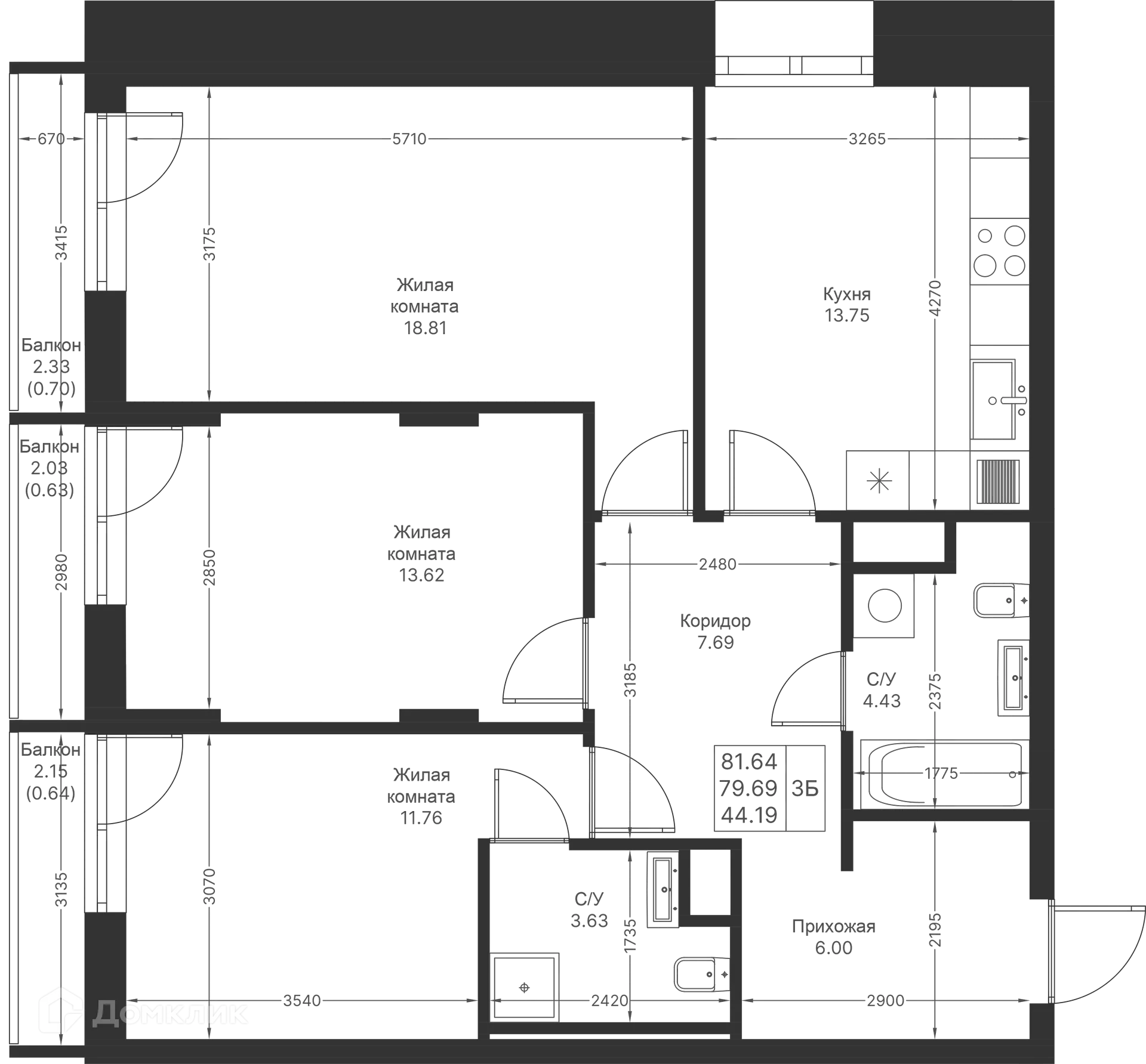Фото квартиры в ЖК Мой Ритм