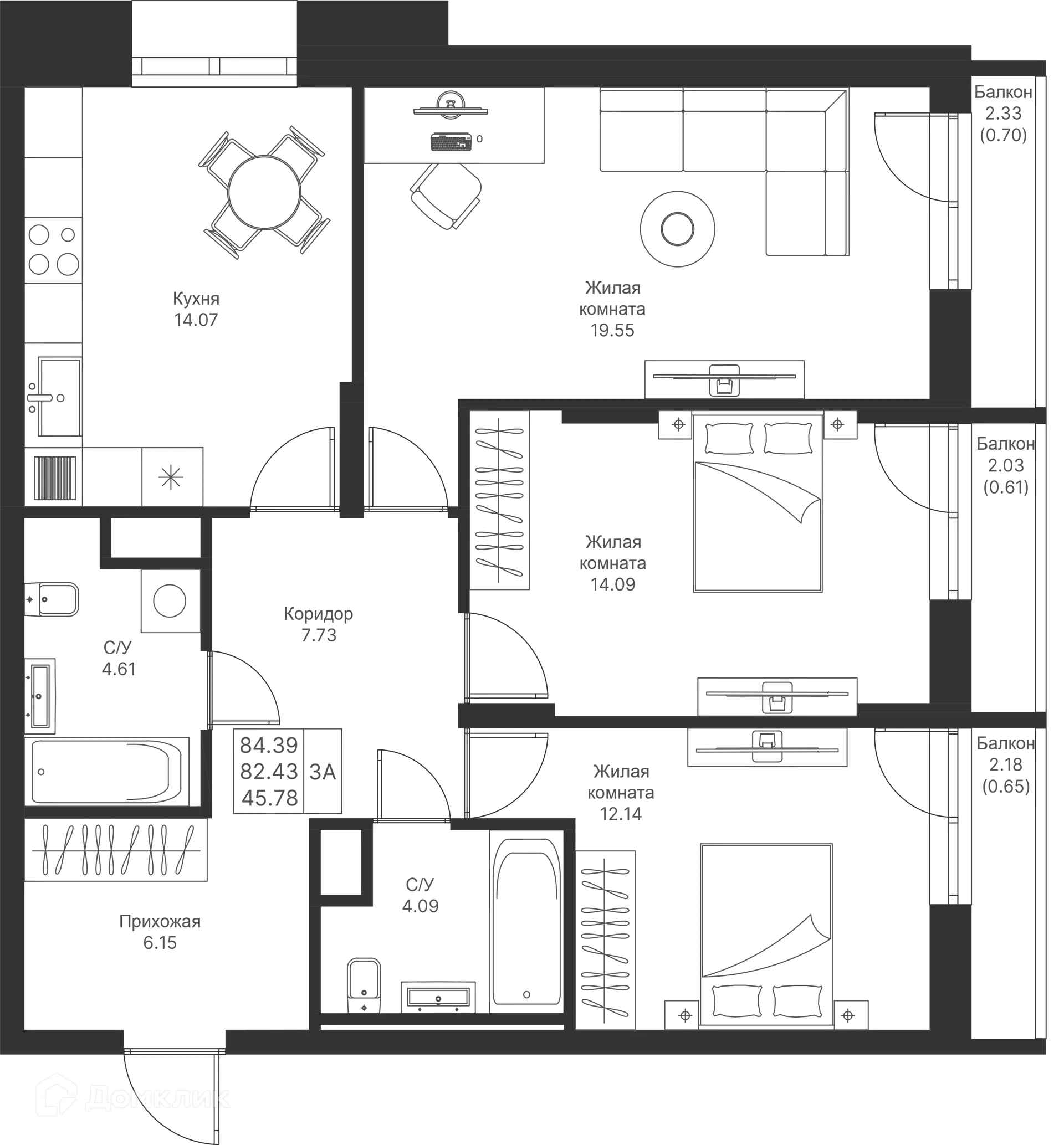 Фото квартиры в ЖК Мой Ритм