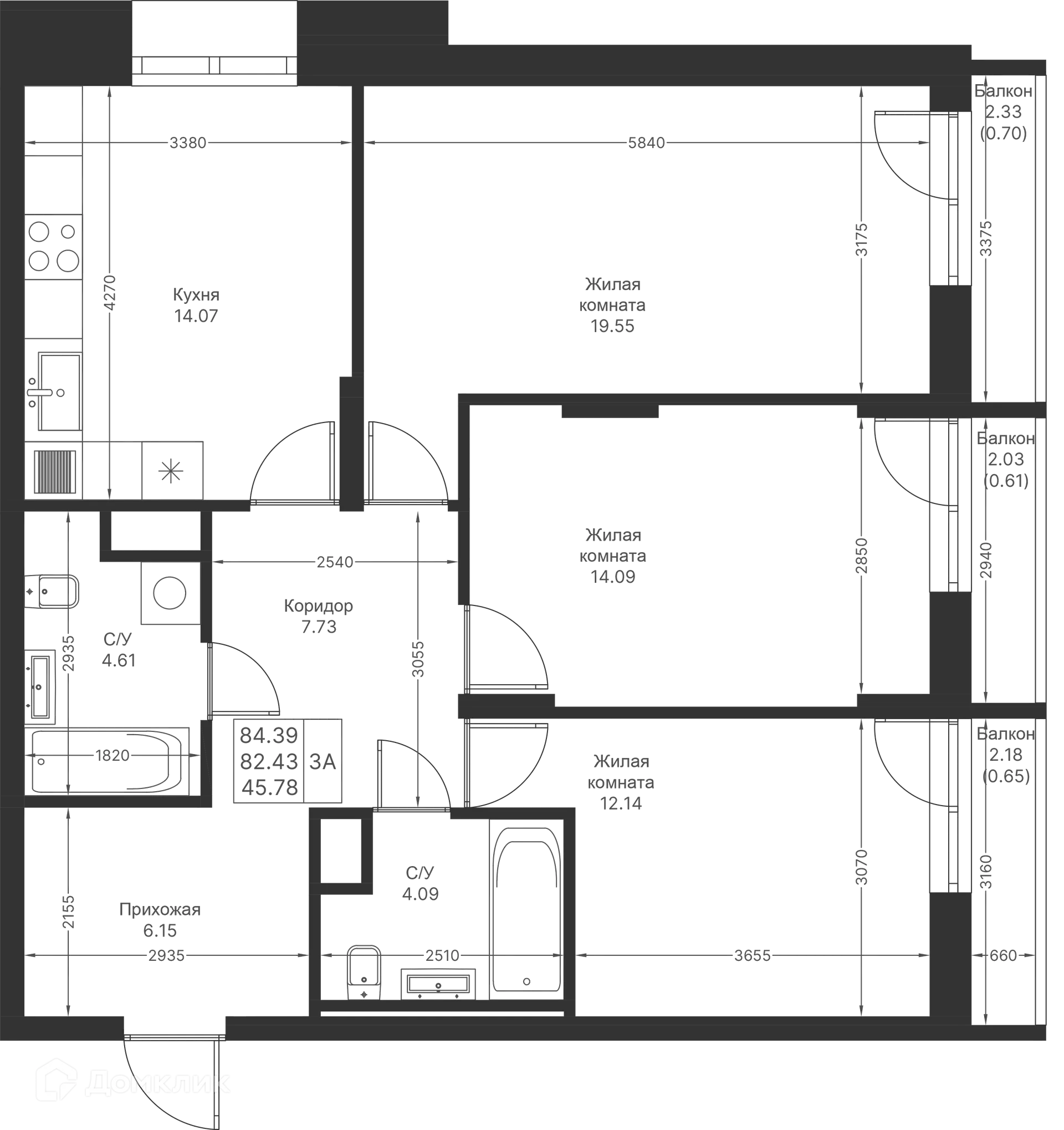 Фото квартиры в ЖК Мой Ритм