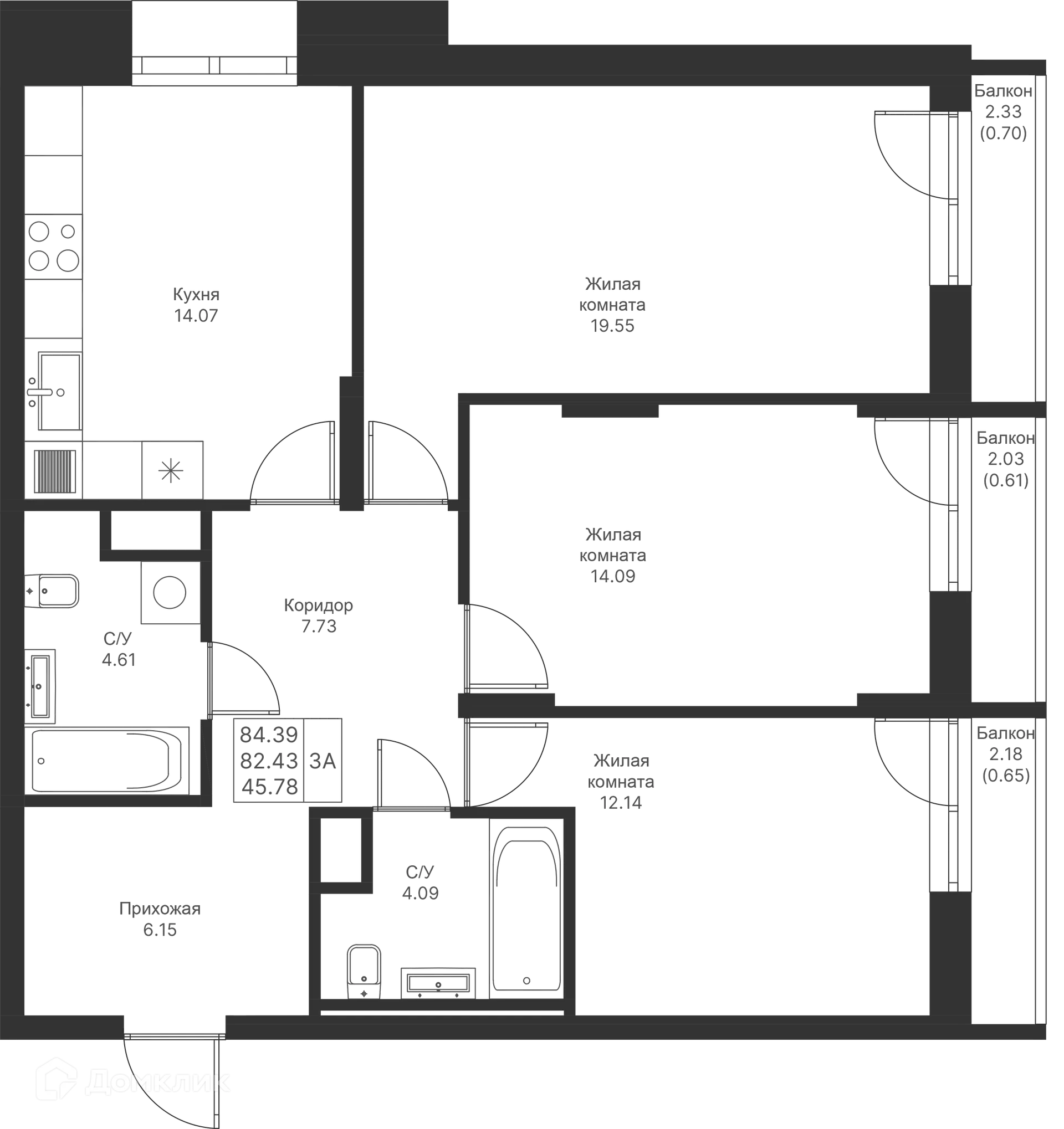 Фото квартиры в ЖК Мой Ритм