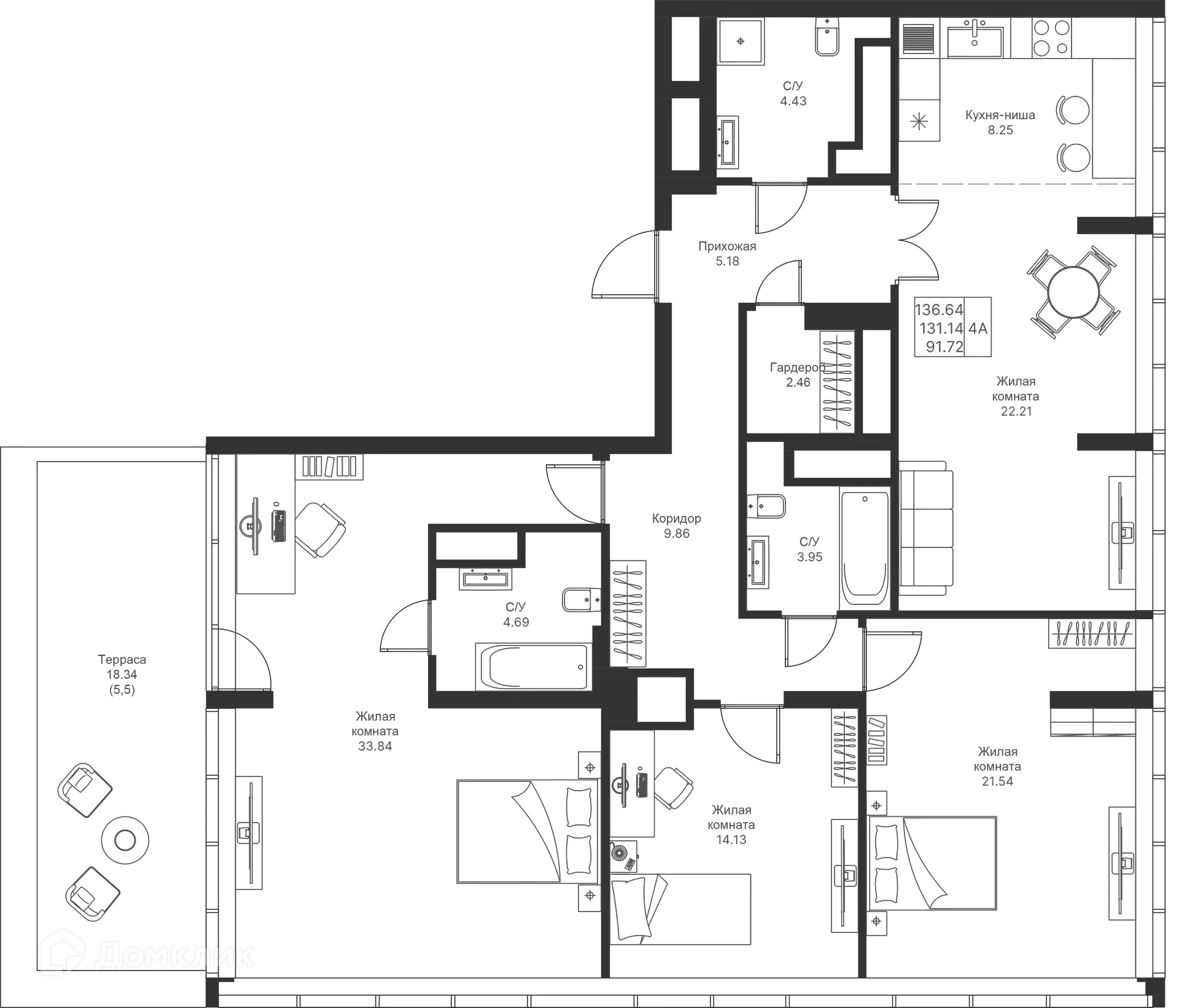 Фото квартиры в ЖК Мой Ритм