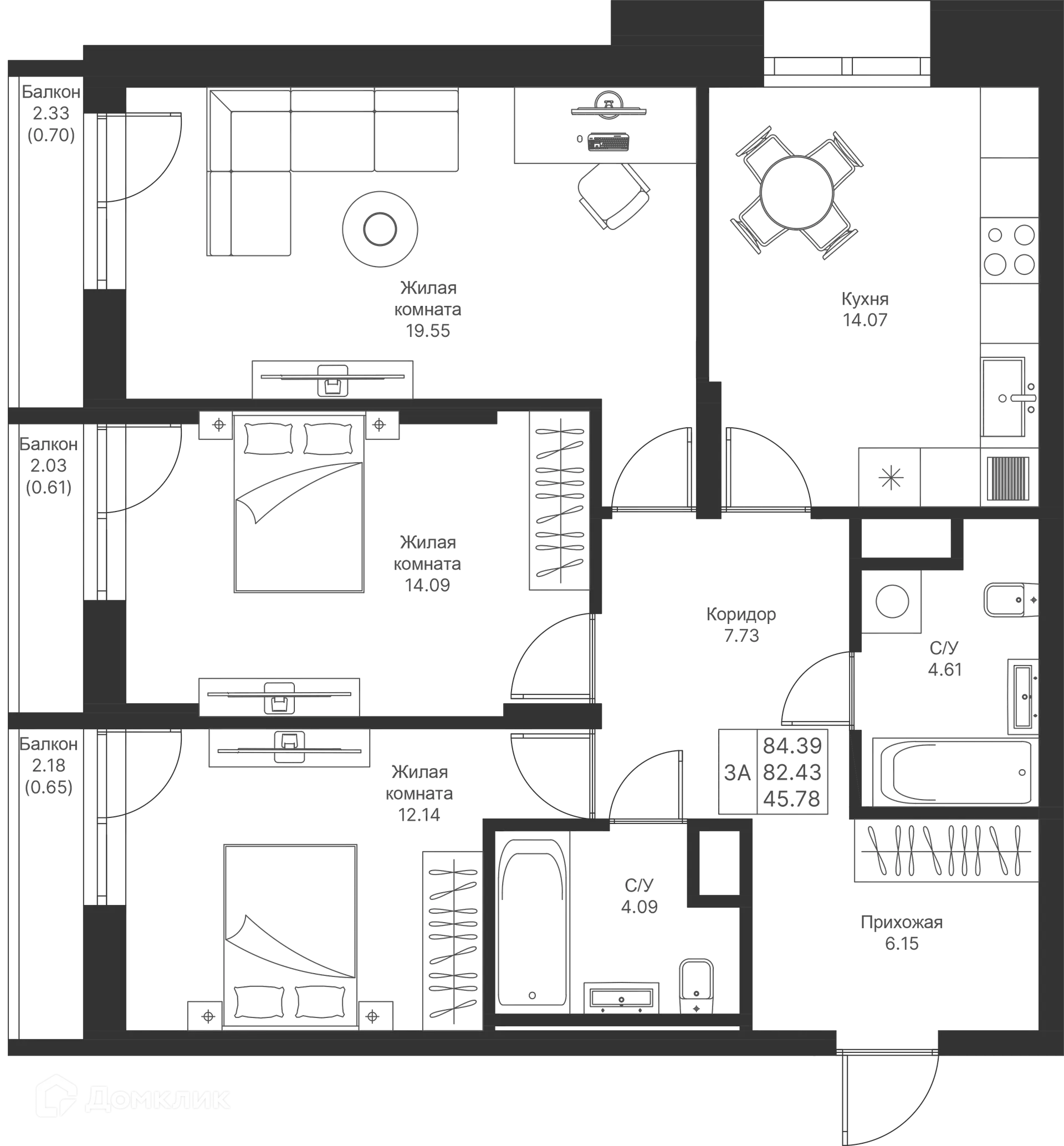 Фото квартиры в ЖК Мой Ритм