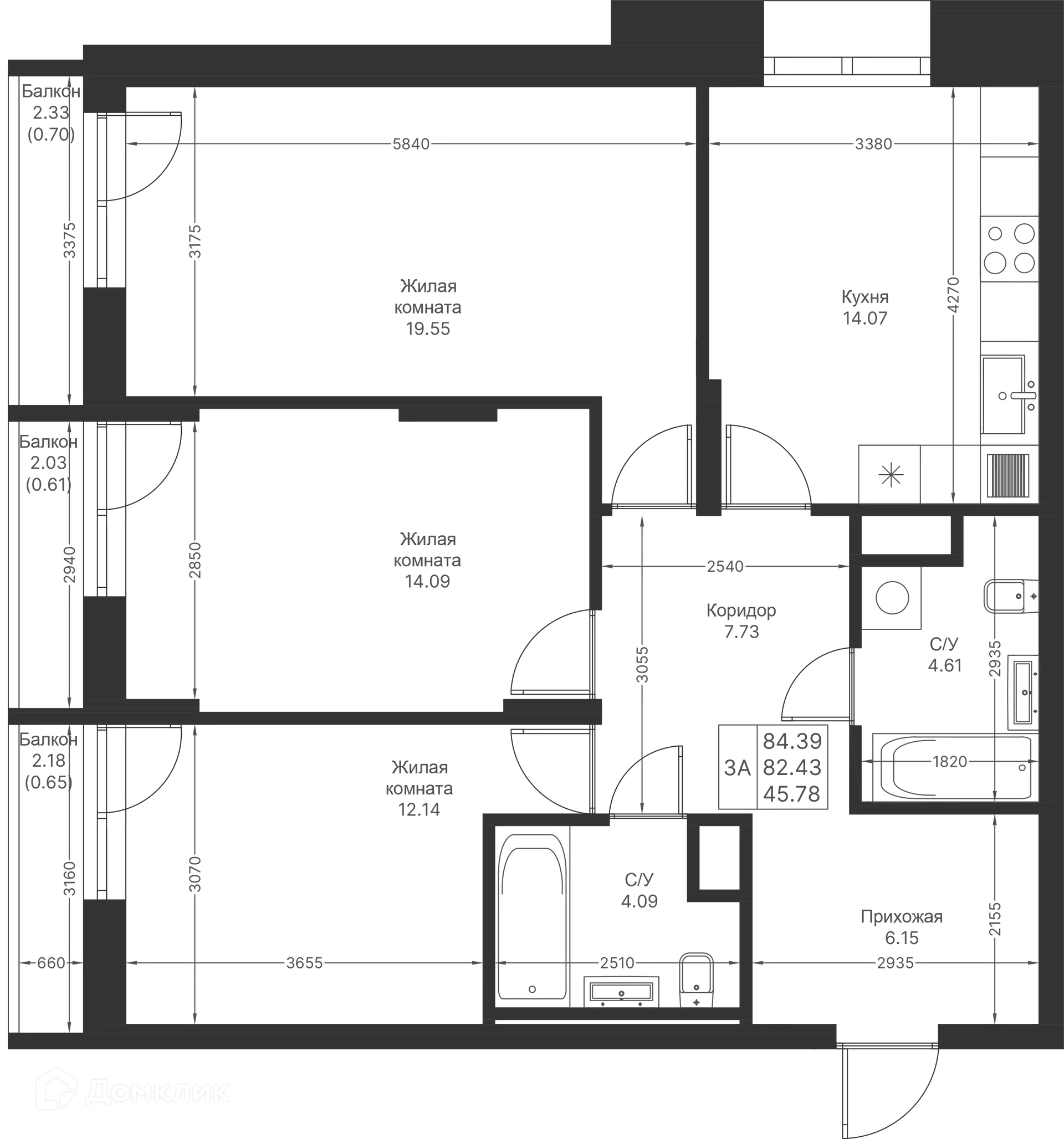 Фото квартиры в ЖК Мой Ритм