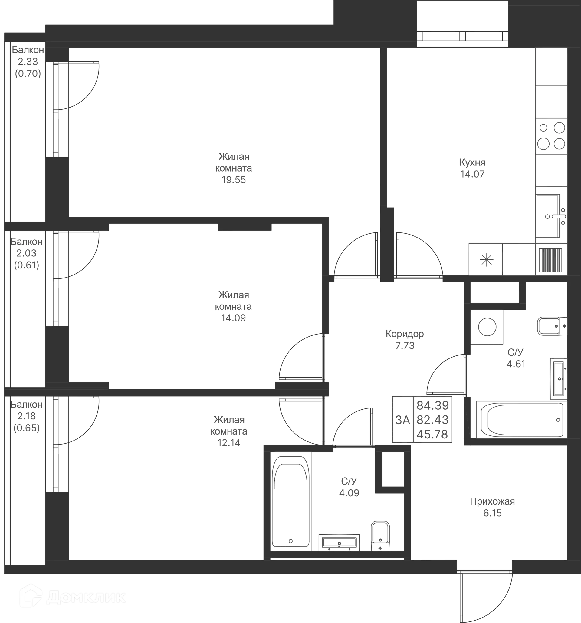 Фото квартиры в ЖК Мой Ритм