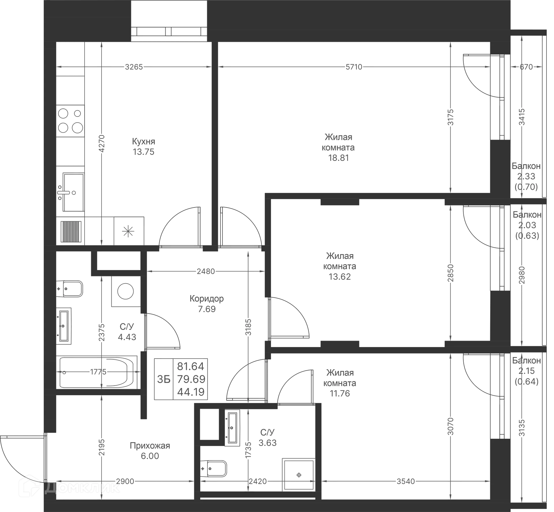 Фото квартиры в ЖК Мой Ритм