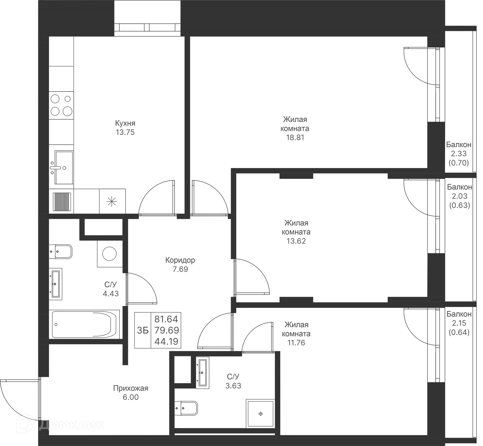 Фото квартиры в ЖК Мой Ритм