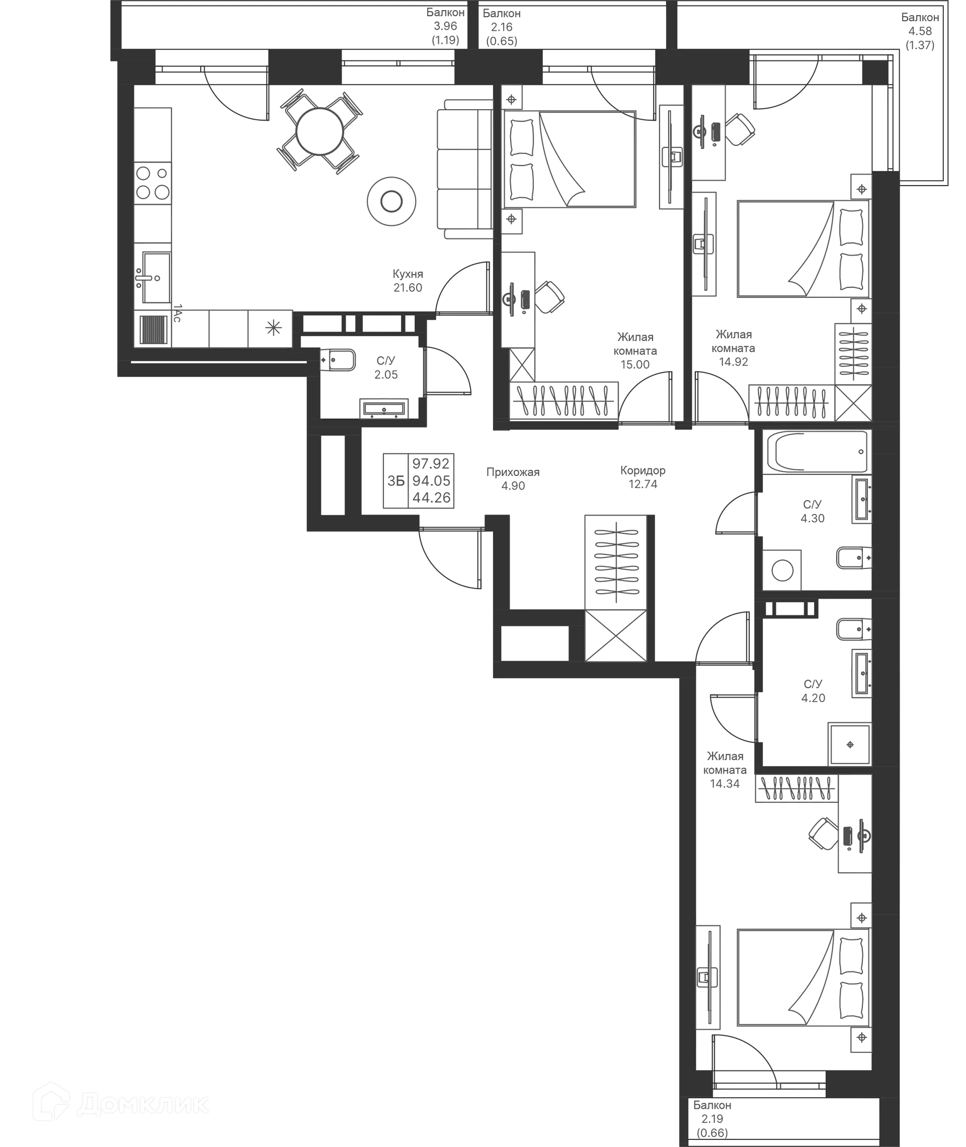 Фото квартиры в ЖК Мой Ритм