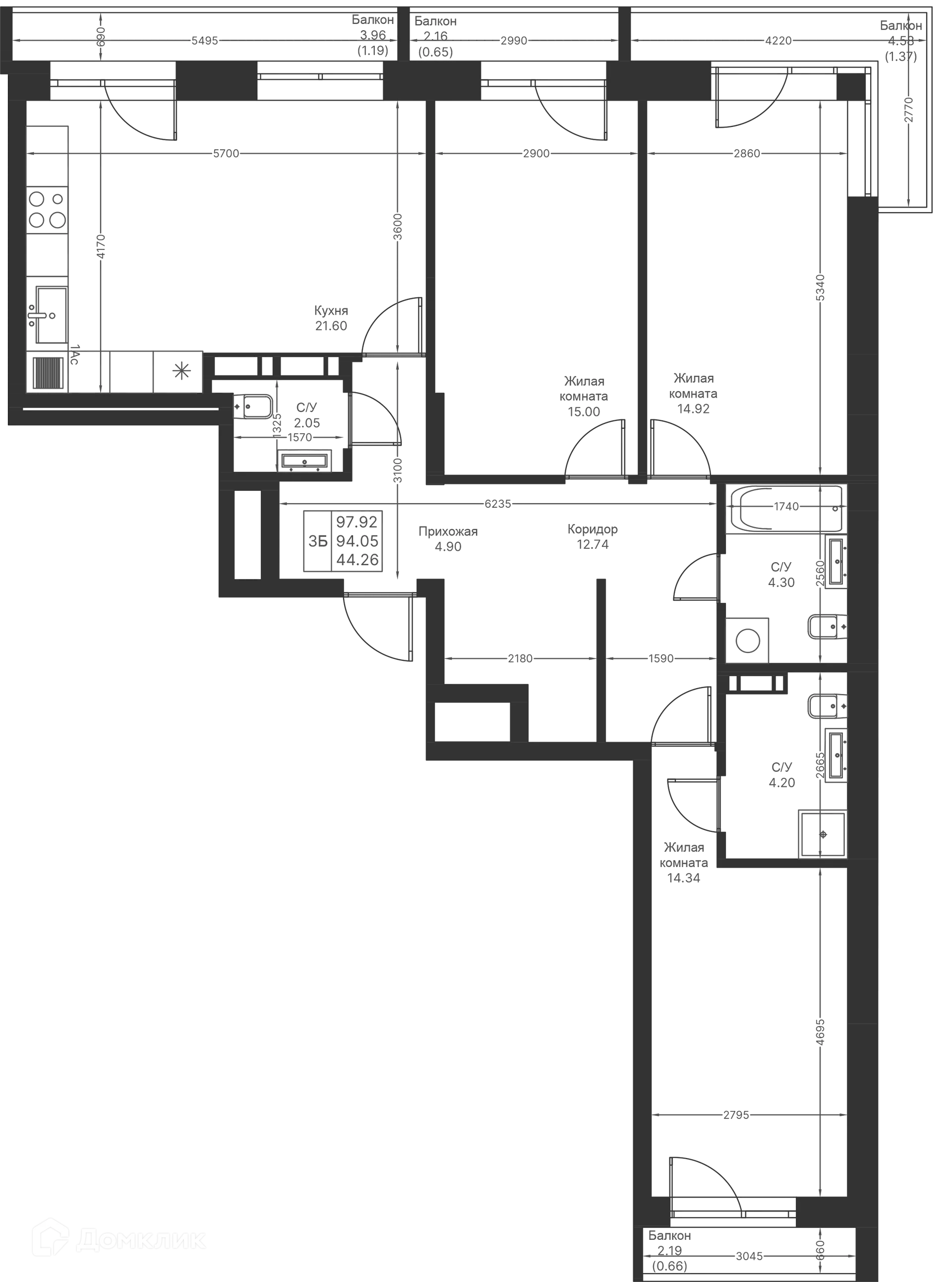 Фото квартиры в ЖК Мой Ритм