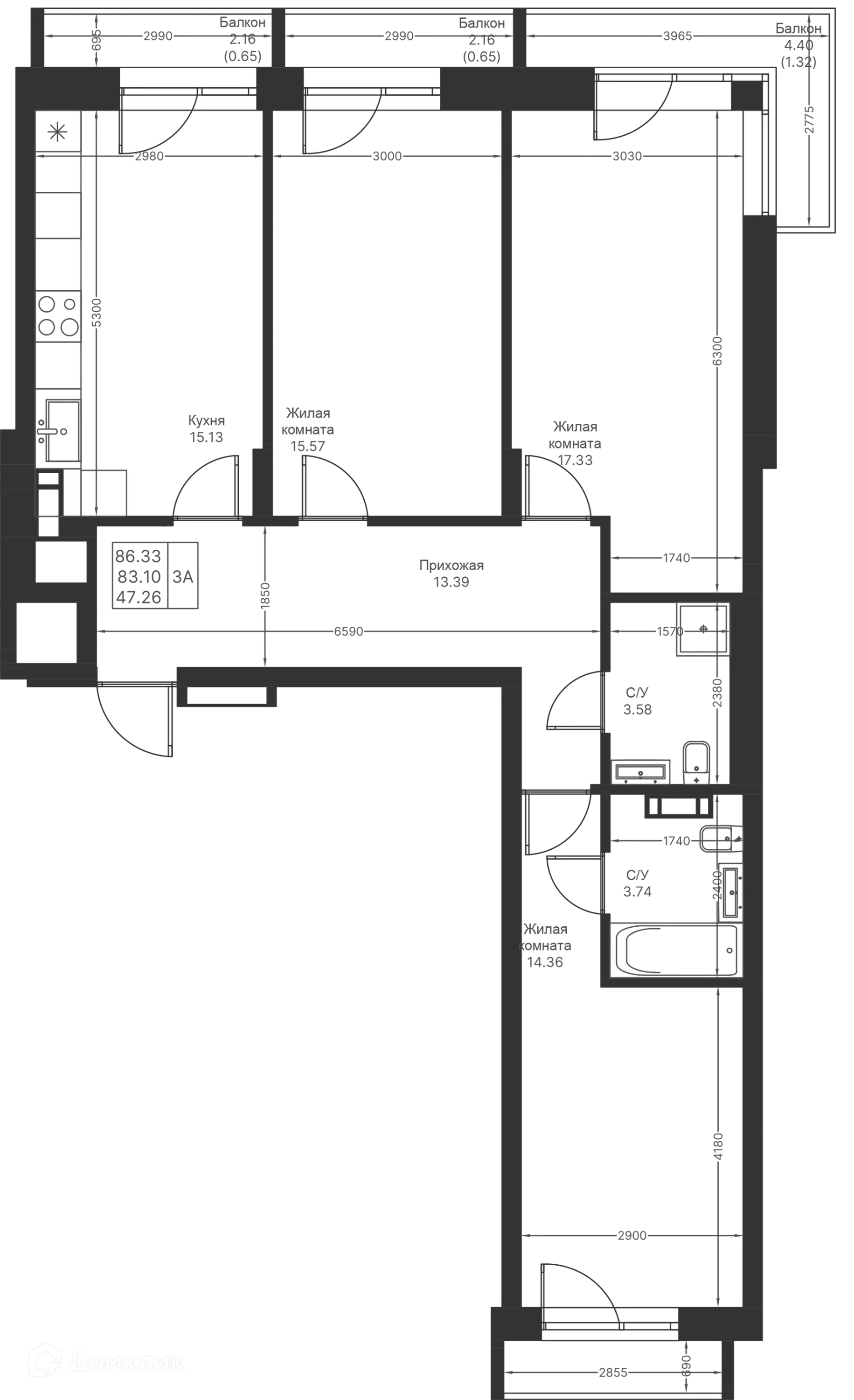 Фото квартиры в ЖК Мой Ритм