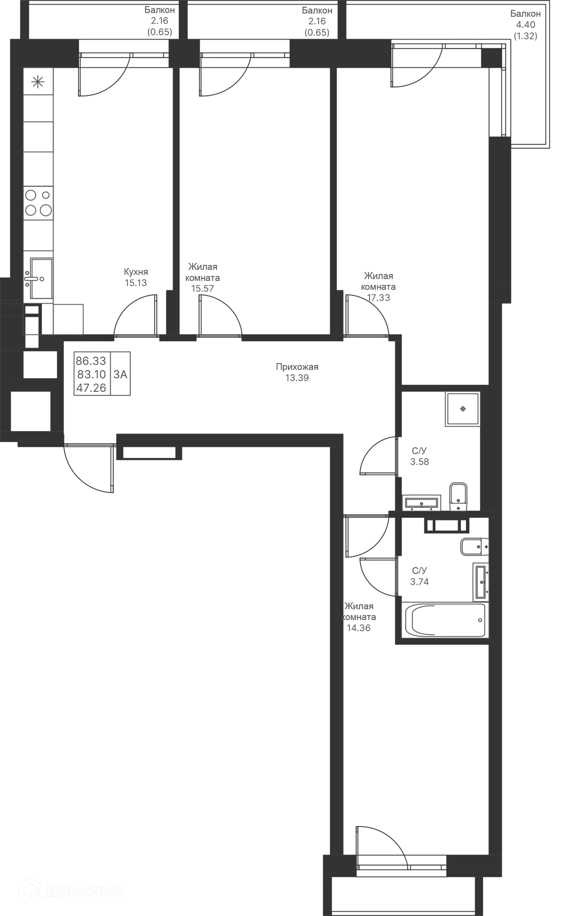 Фото квартиры в ЖК Мой Ритм
