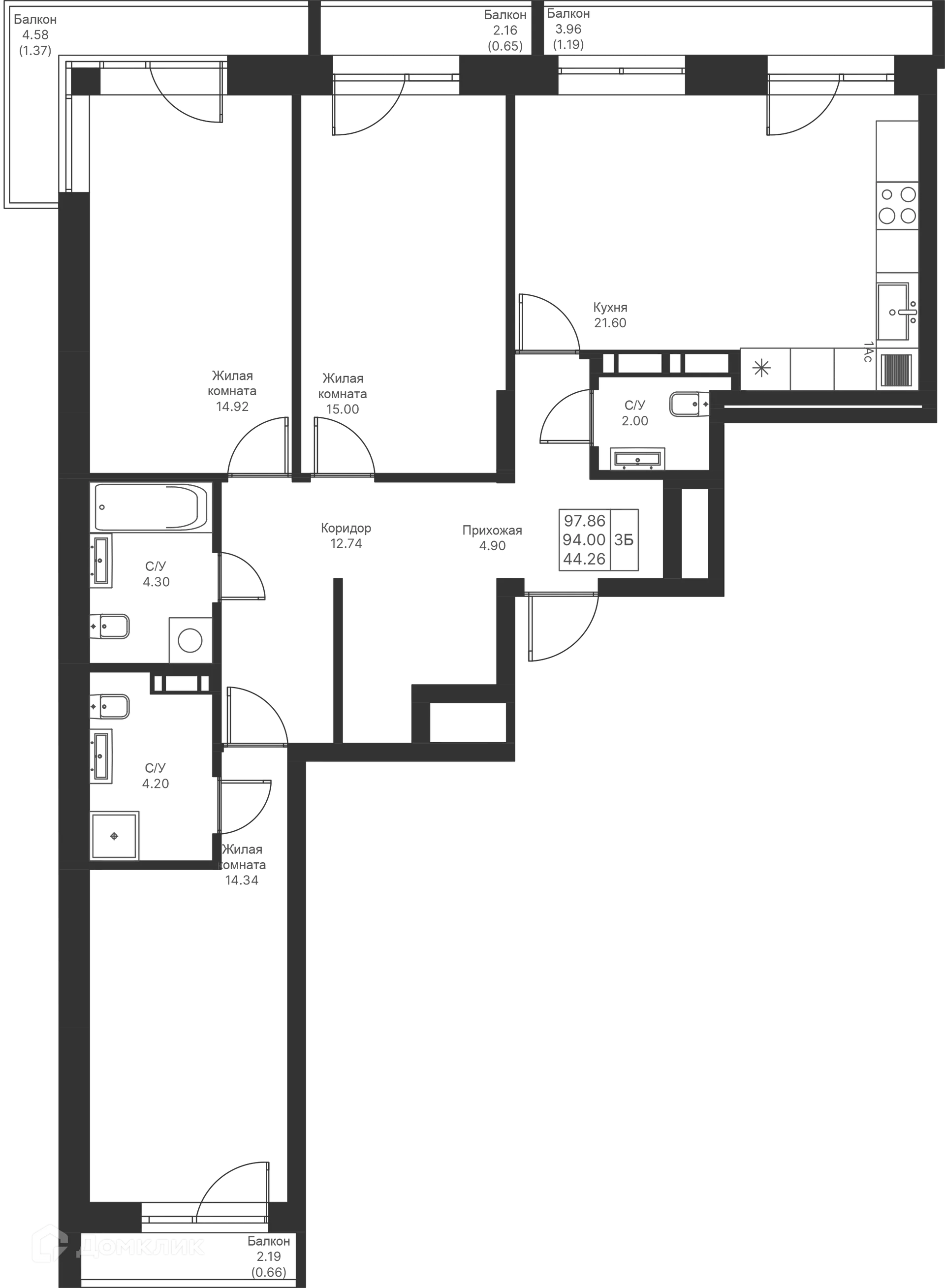 Фото квартиры в ЖК Мой Ритм
