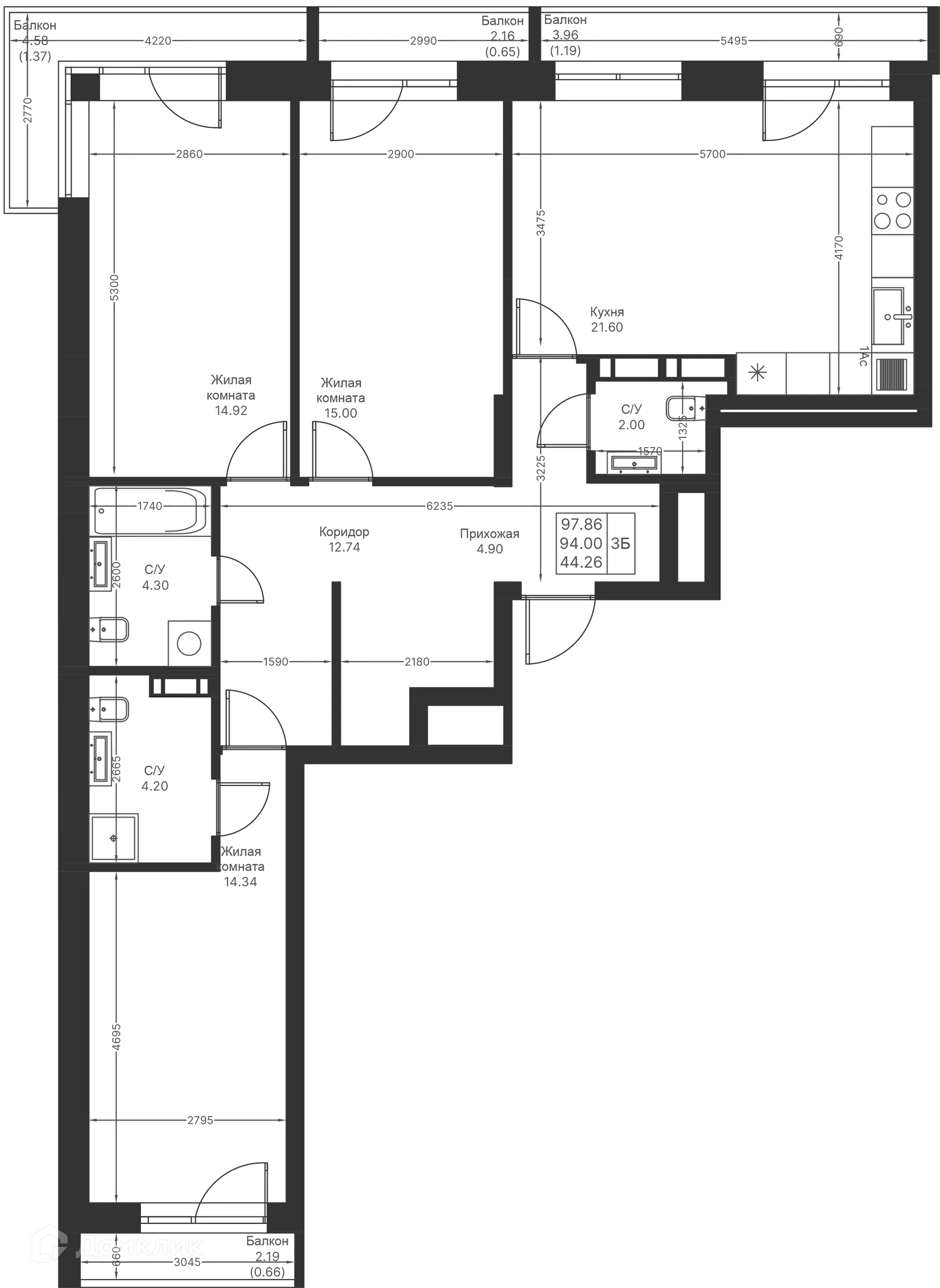 Фото квартиры в ЖК Мой Ритм
