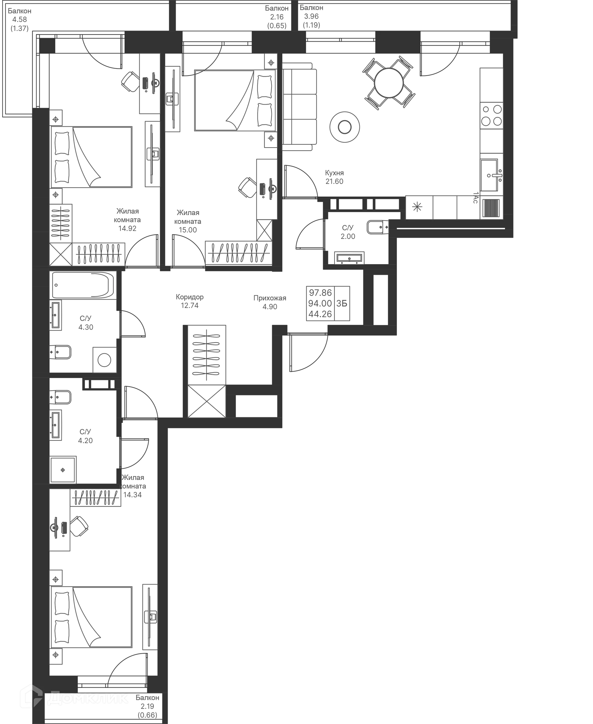 Фото квартиры в ЖК Мой Ритм