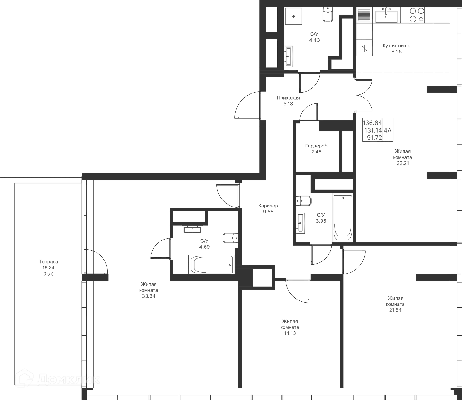 Фото квартиры в ЖК Мой Ритм