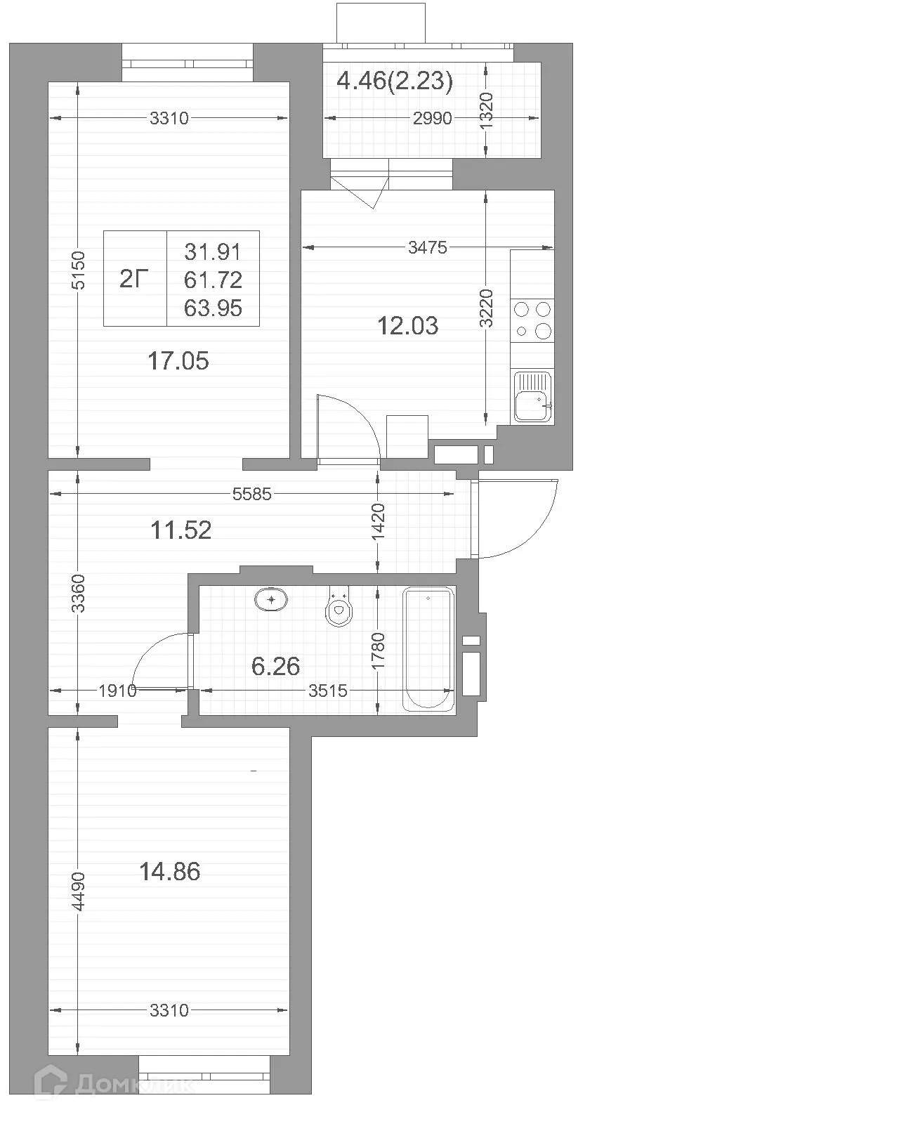 Фото квартиры в ЖК Мой Ритм
